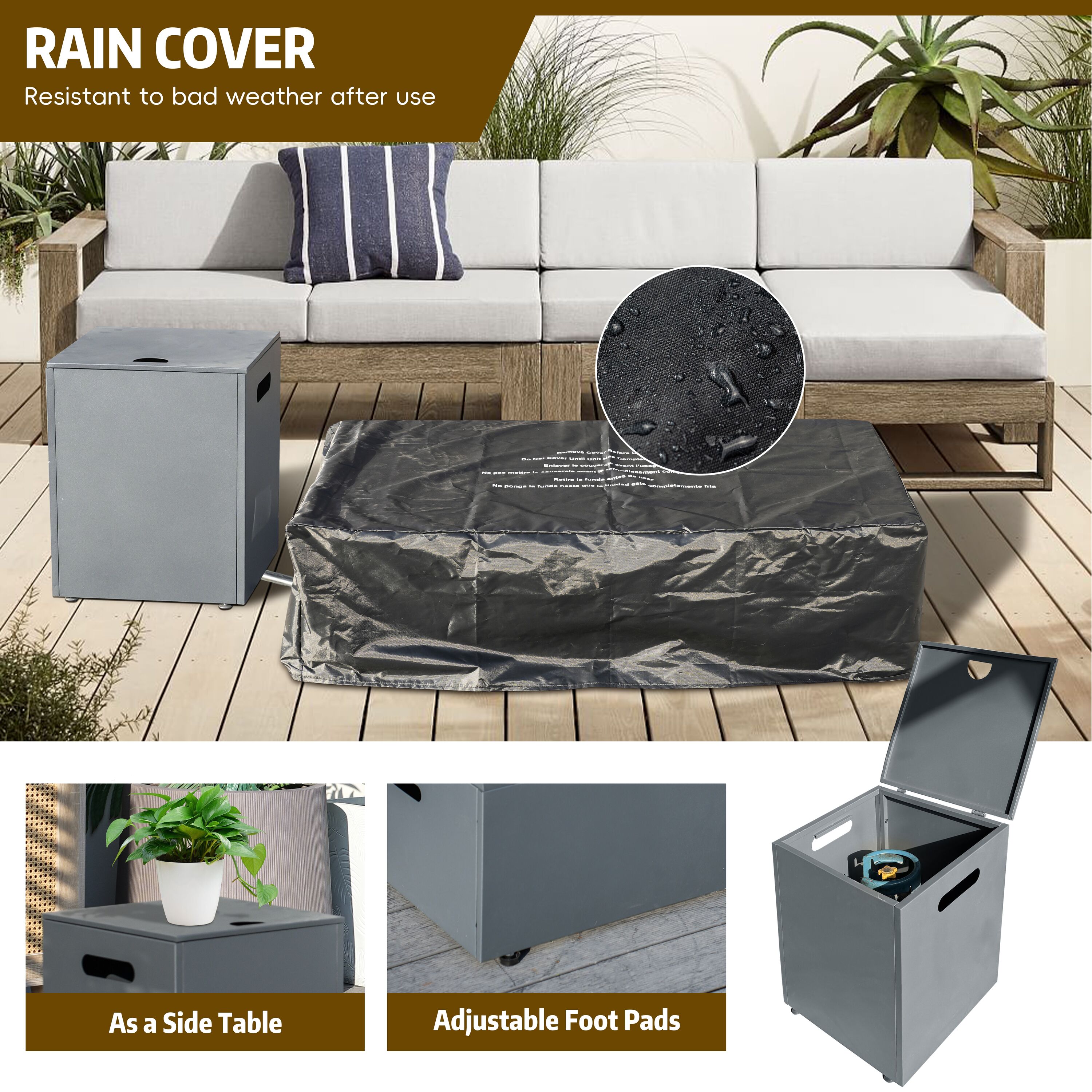Moda Furnishings PAG-2513-GR Patio-Tables - View #10