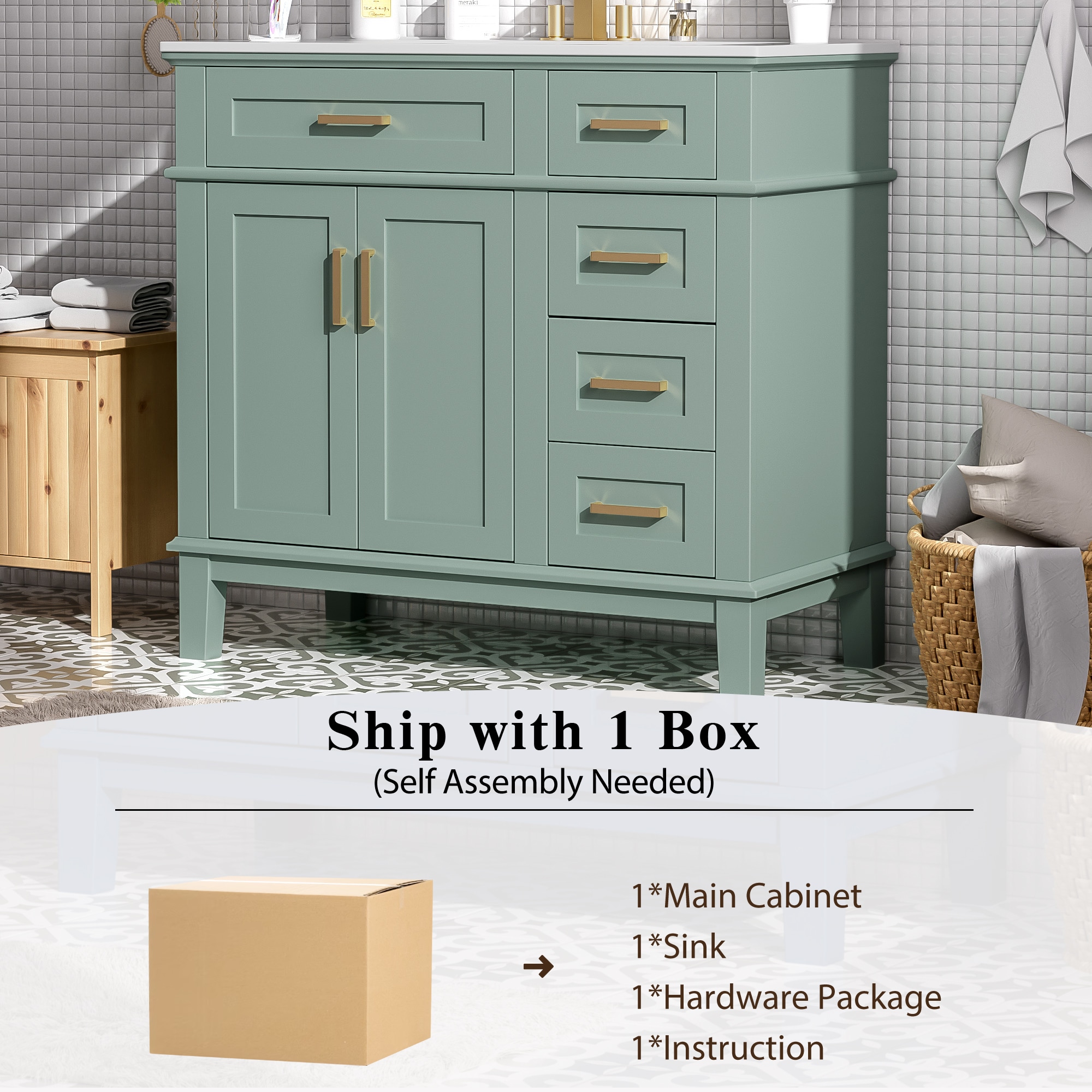 LUXEYARD DS-X-N729P380151F Bath-Vanity-Combo - View #5