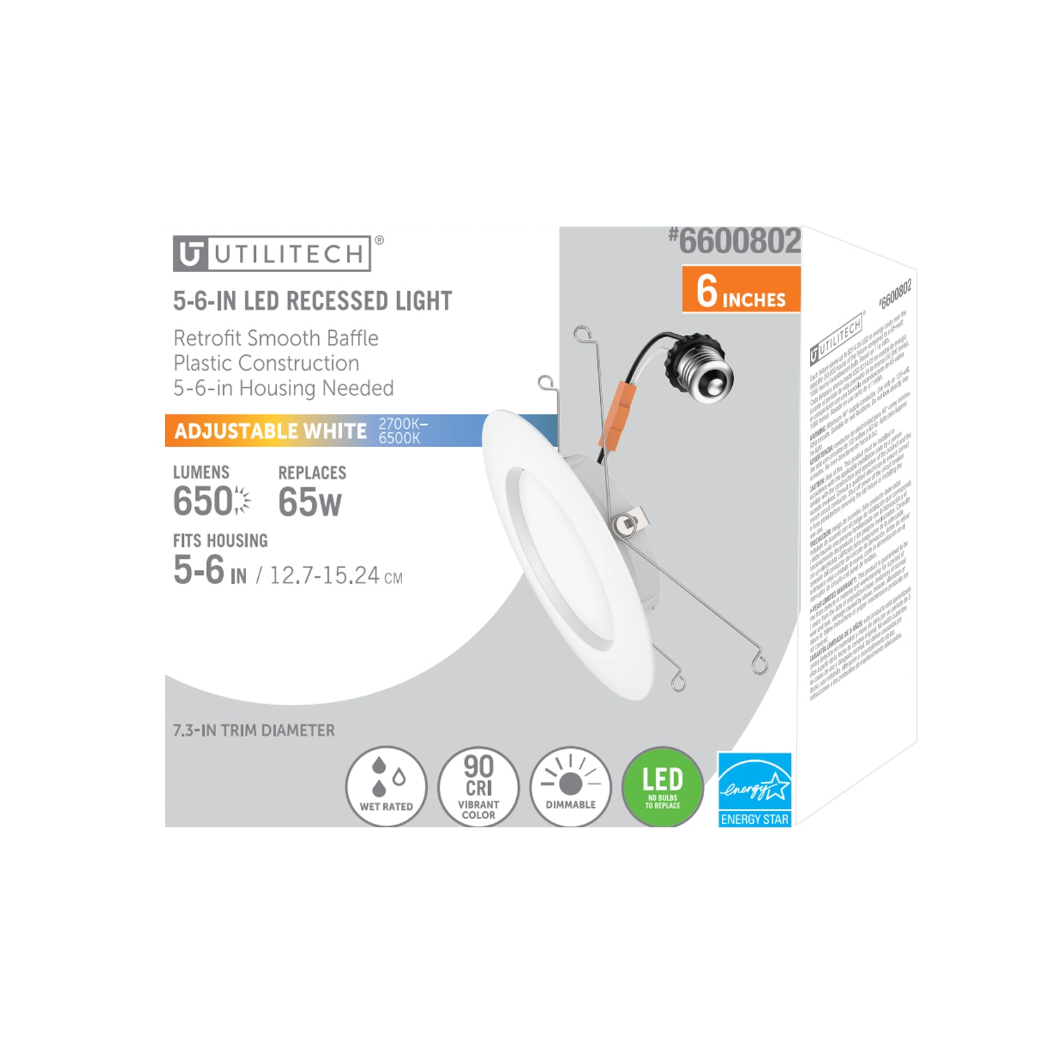 Utilitech MQTL1281-L65K9027 Led-Retrofit-Downlight - View #2