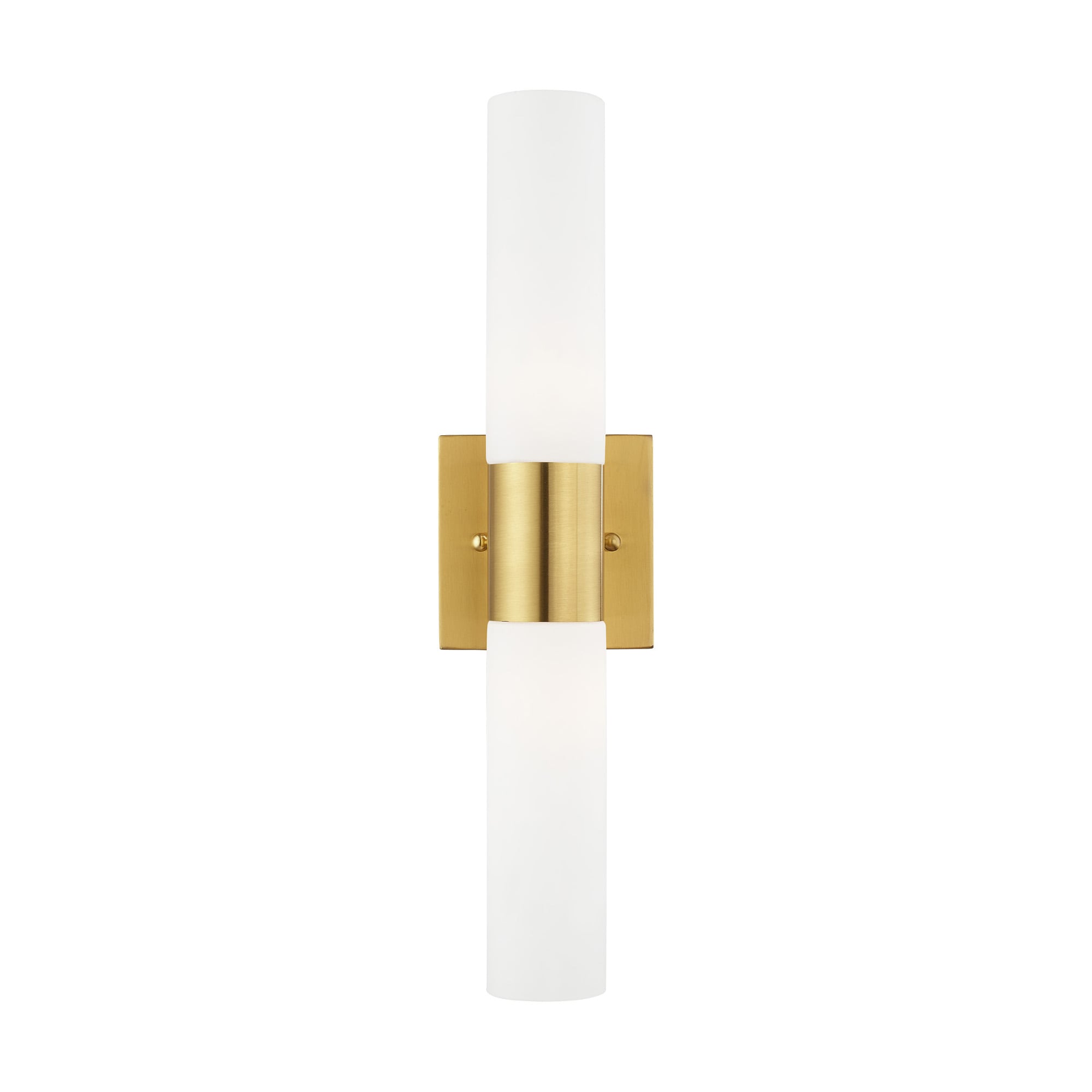 Livex Lighting 10102-12 Aero 4.7-in 2 -Light Satin Brass Modern/contemporary Vanity light