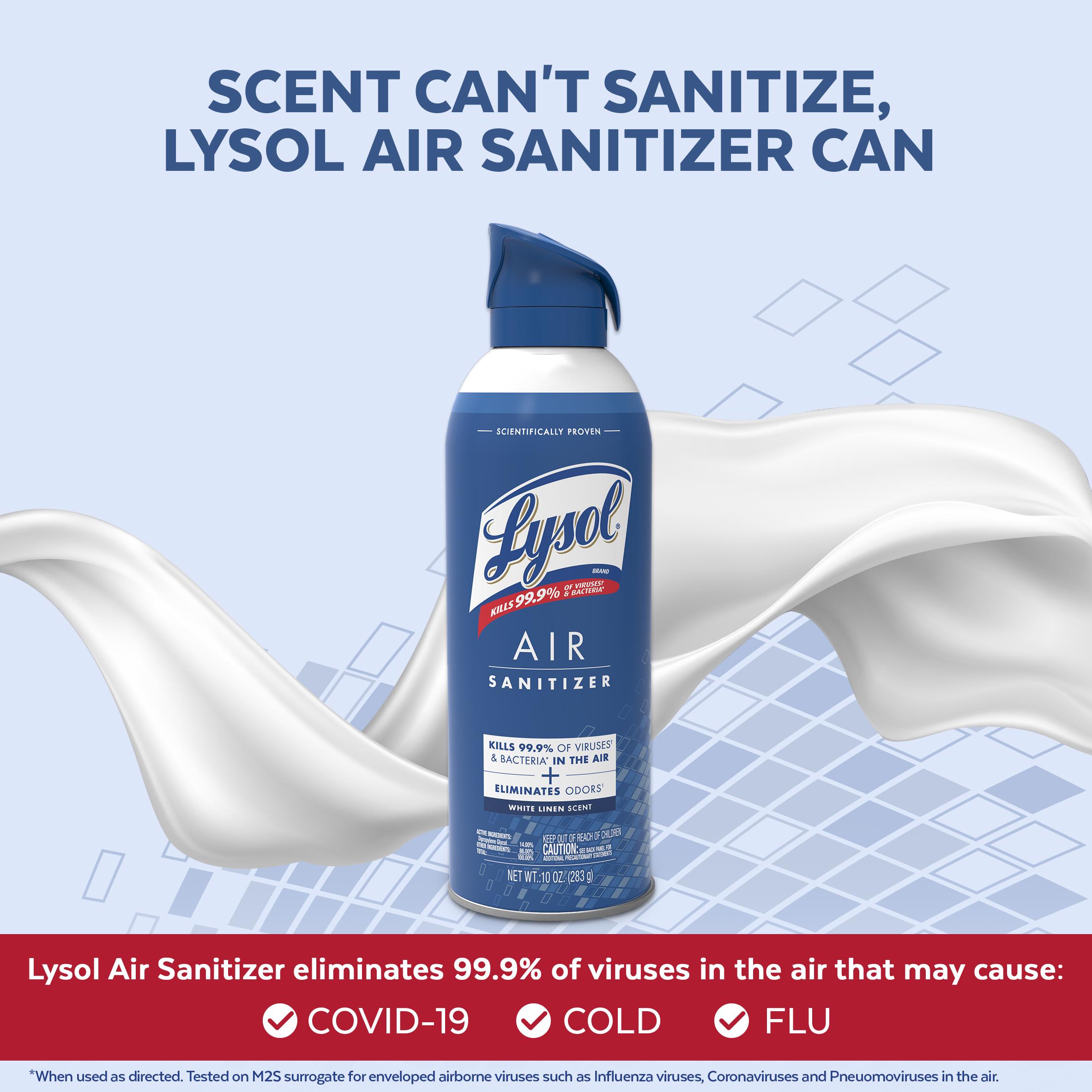 LYSOL Air Sanitizer 10-fl oz White Linen Air Freshener