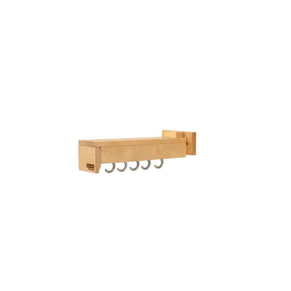 Rev-A-Shelf PULOUT ORGR WBALL BEARING SLDESYS 6-in W x 5.06-in H 1-Tier Cabinet-mount Wood Soft Close Mop and Broom Holder