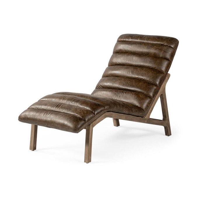 Mercana Pierre Whiskey Genuine Leather, Leather Chaise Lounges