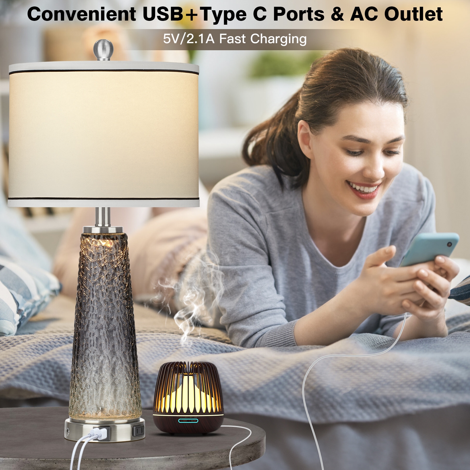 UrFurnishings TD-285 Table-Lamps - View #2