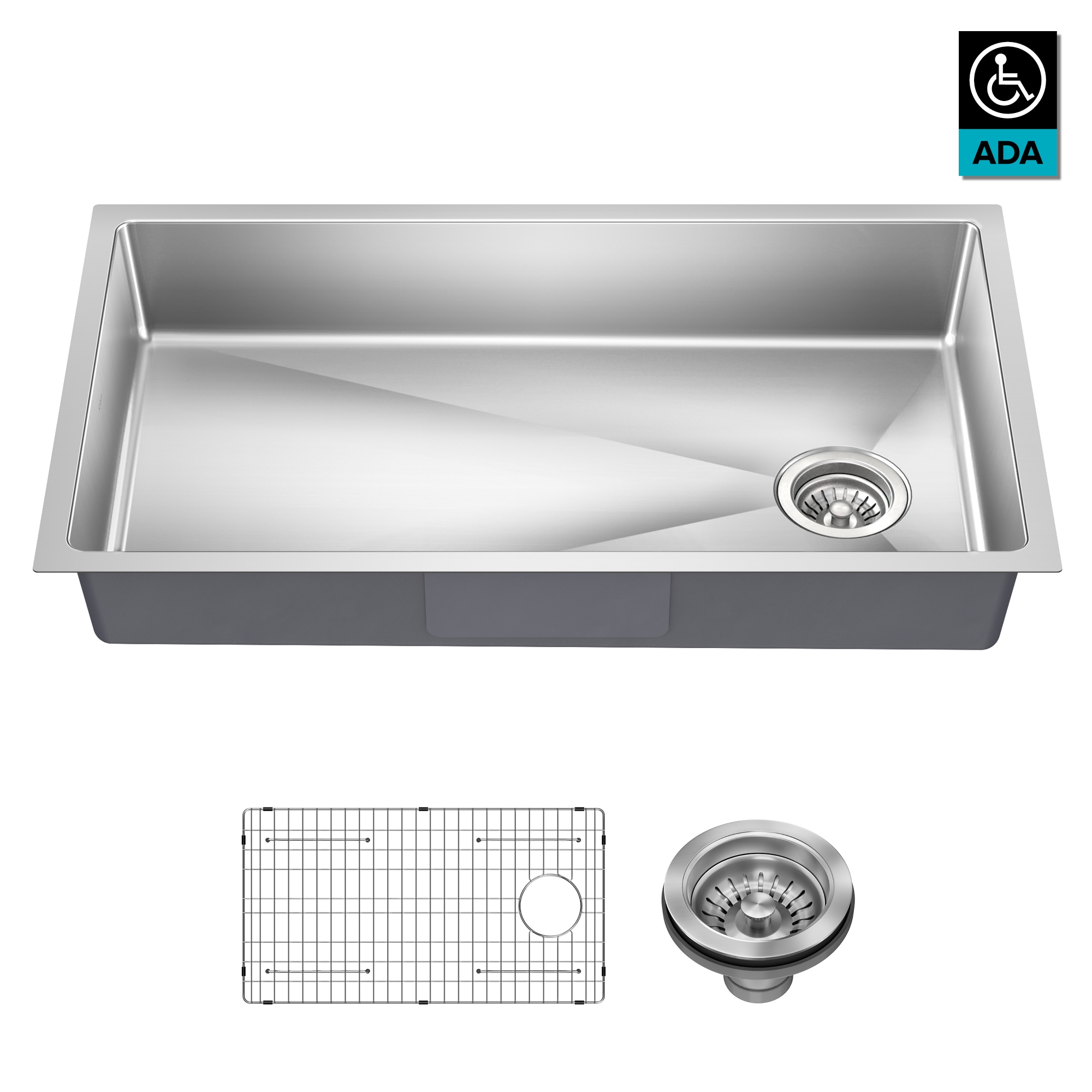 Kraus Fairlane Undermount 32.5-in x 19-in Stainless steel Single bowl 18 -Gauge Kitchen Sink