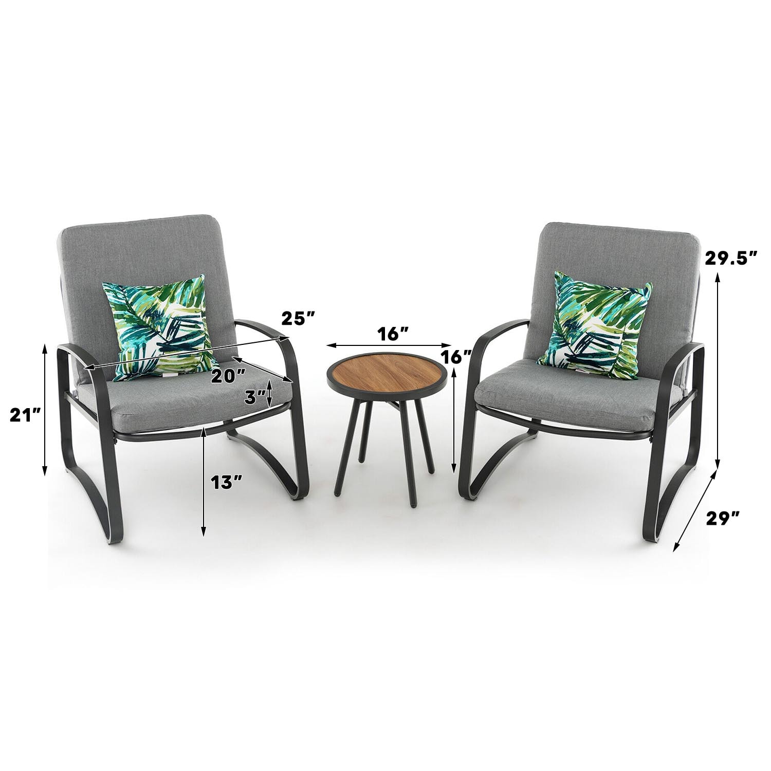 WELLFOR TDS10964 Patio-Conversation-Sets - View #2