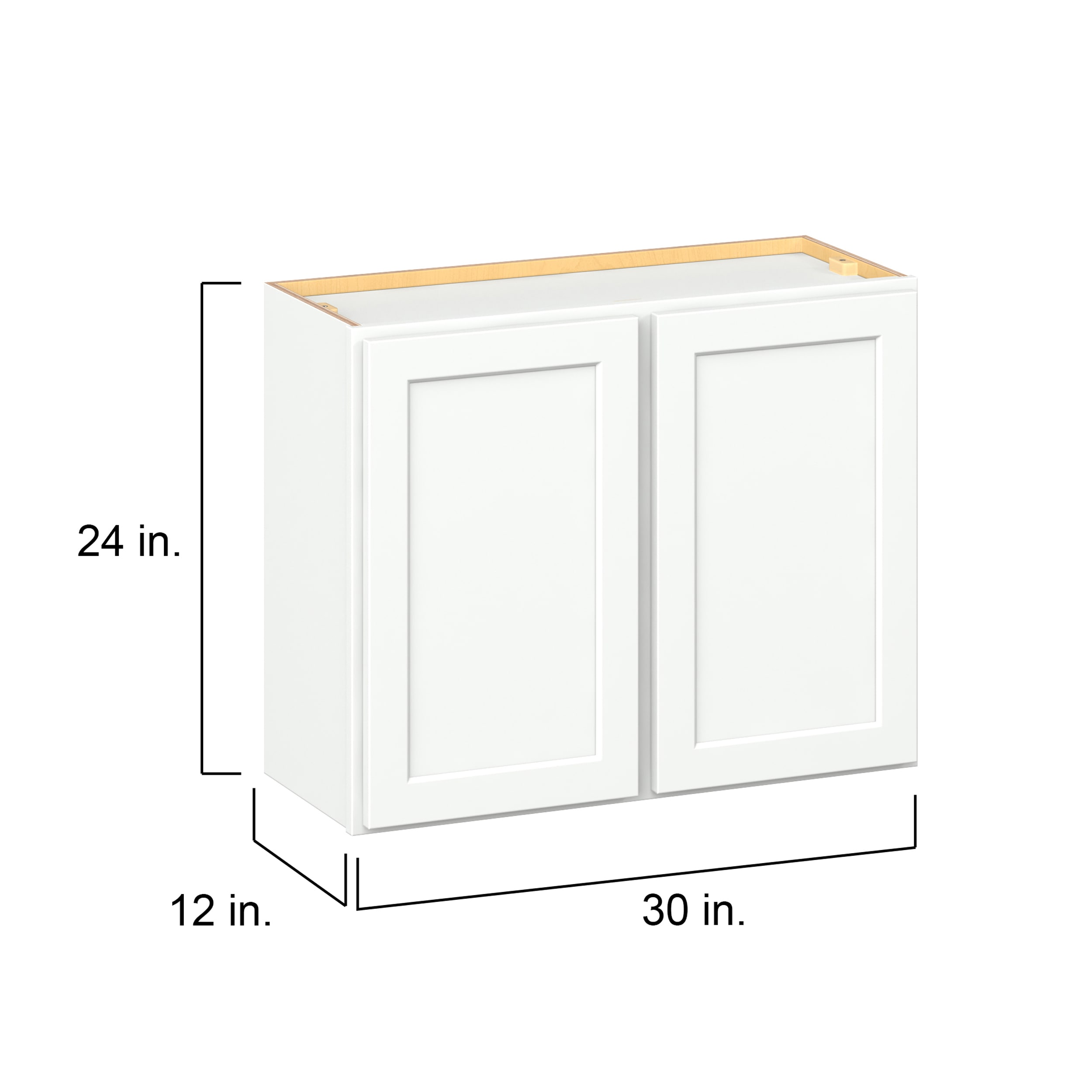 Hugo&Borg PRO Glendale 30-in W x 24-in H x 12-in D Pure White Wall ...