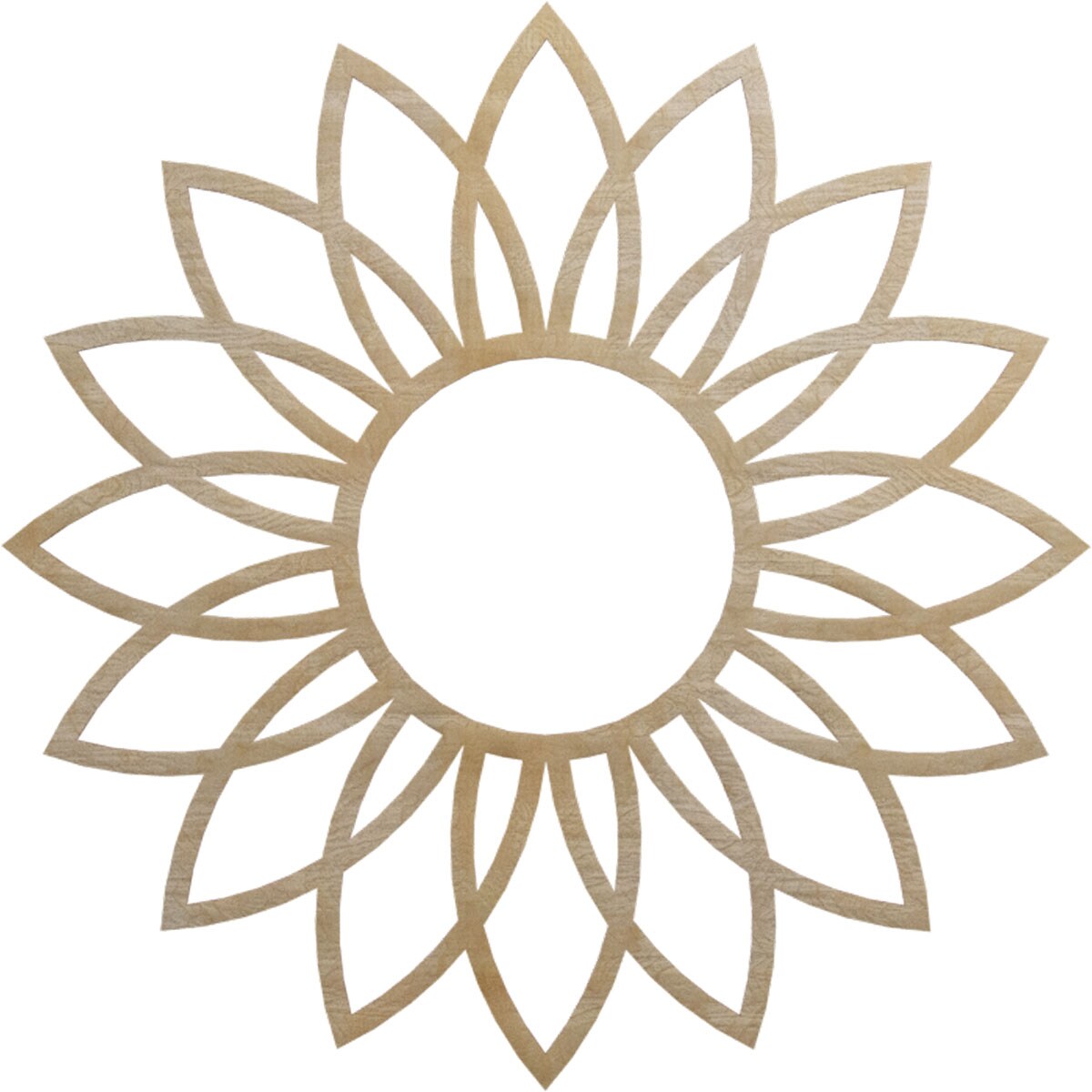 Ekena Millwork CMWP32X32X0375DABI Daisy Fretwork 32-in W x 32-in L Contemporary Birch Wood Whole Ceiling Medallion