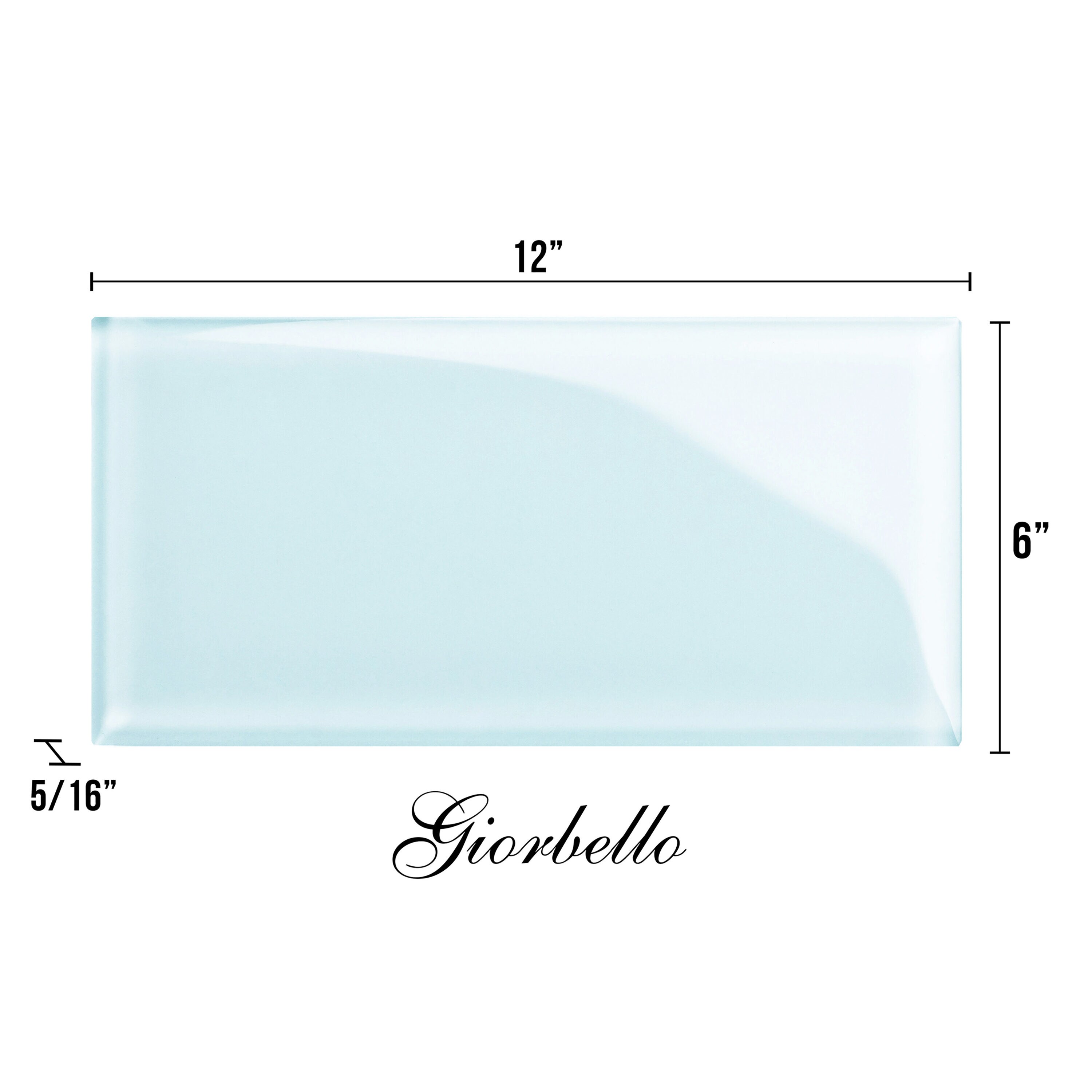 Giorbello 6x12 Glass Subway Tiles Morning Sky Blue 6 In X 12 In Glossy Glass Subway Wall Tile 5