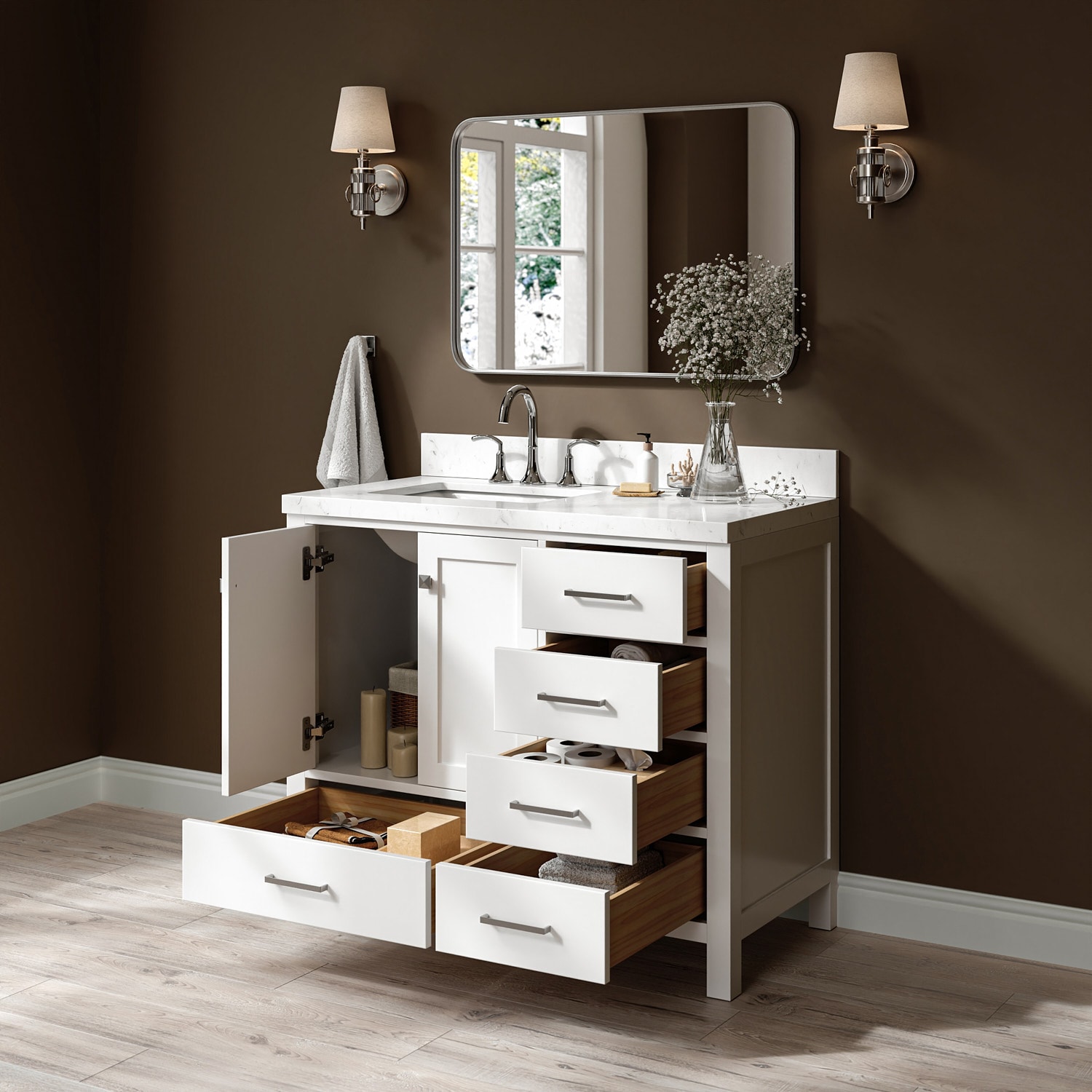 ARIEL A043S-L-BC-WHT vanities - View #3
