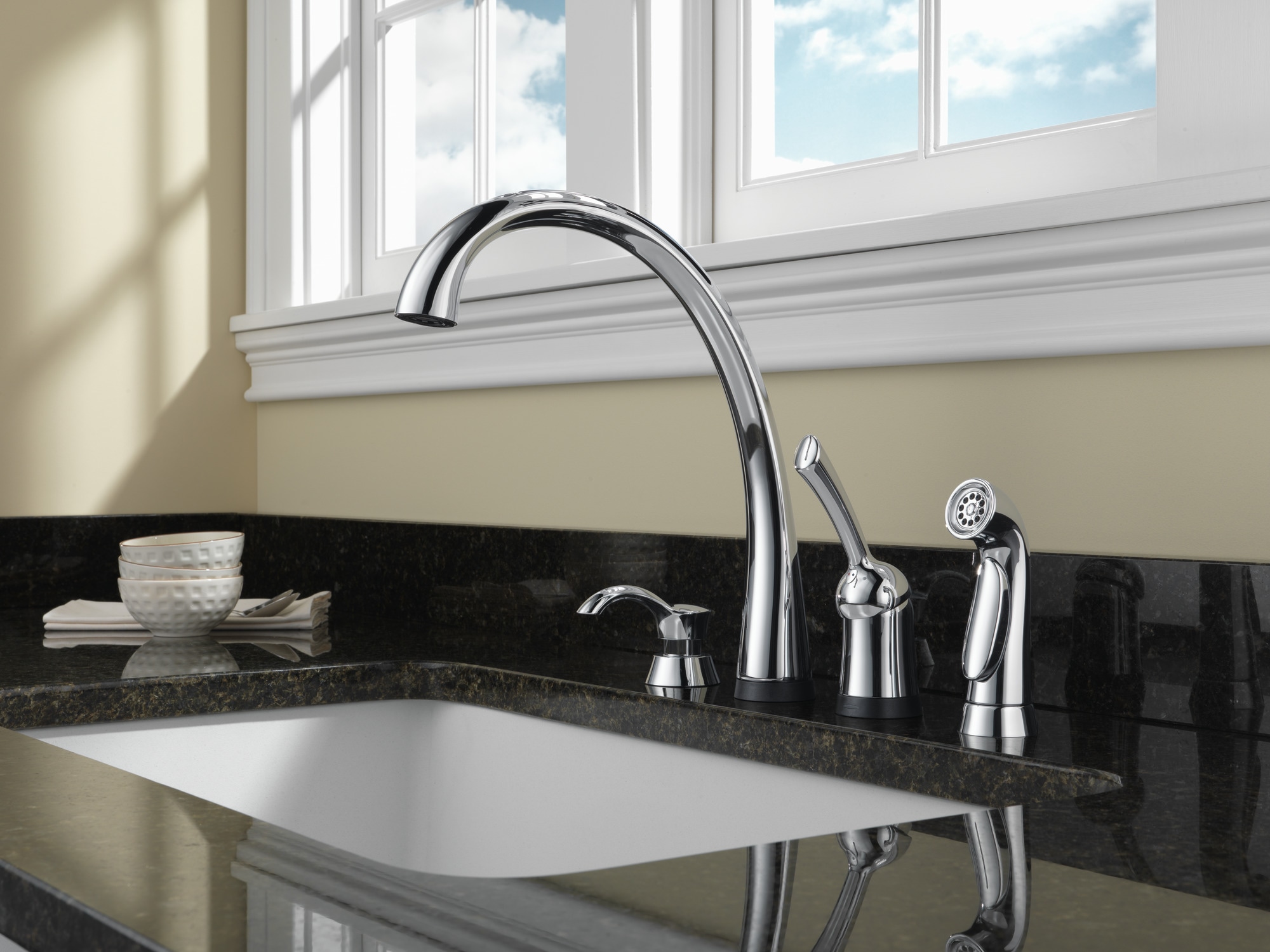 DeLuca Polished Chrome 13 oz. Deck-Mount Soap Dispenser