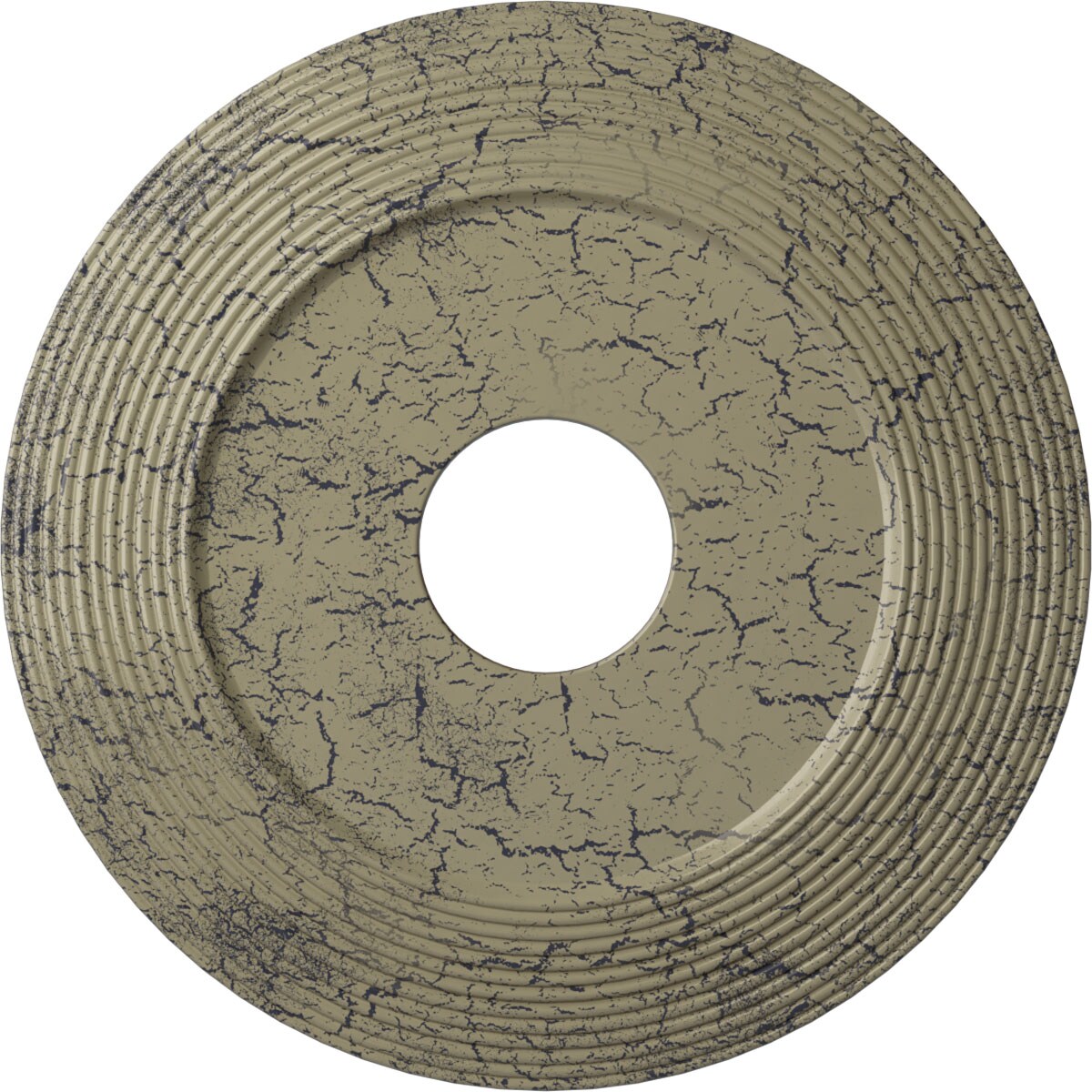 Ekena Millwork CM16ADCSC Adonis 16.125-in W x 16.125-in L Painted Castle Stone Crackle Polyurethane Whole Ceiling Medallion