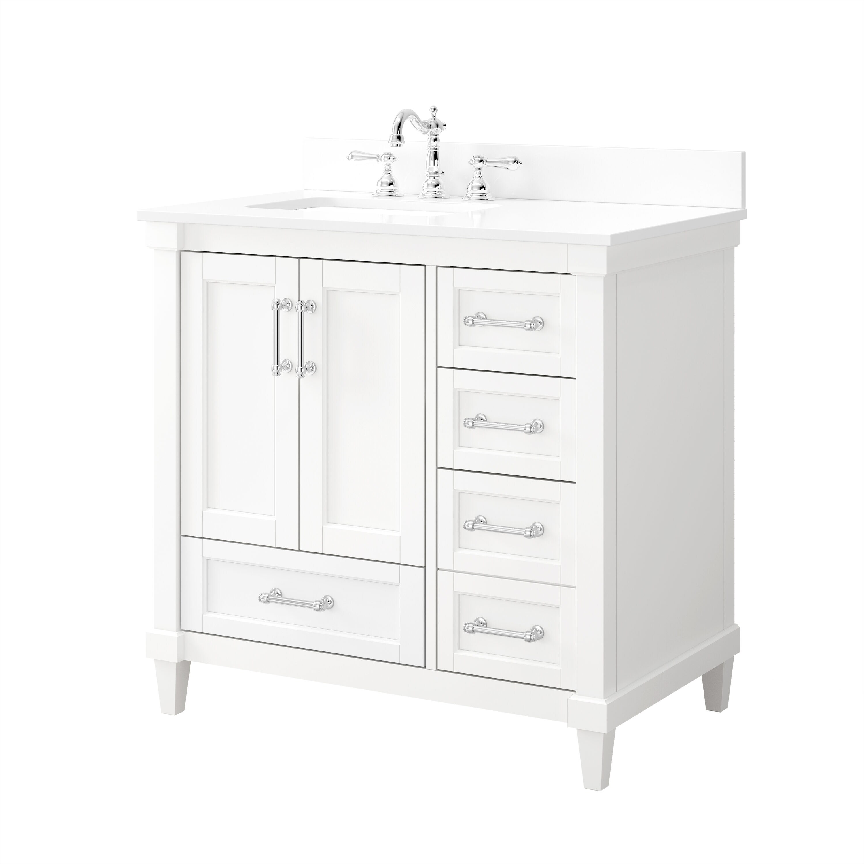 allen + roth TJ02-08V3622WH Bath-Vanity-Combo - View #3