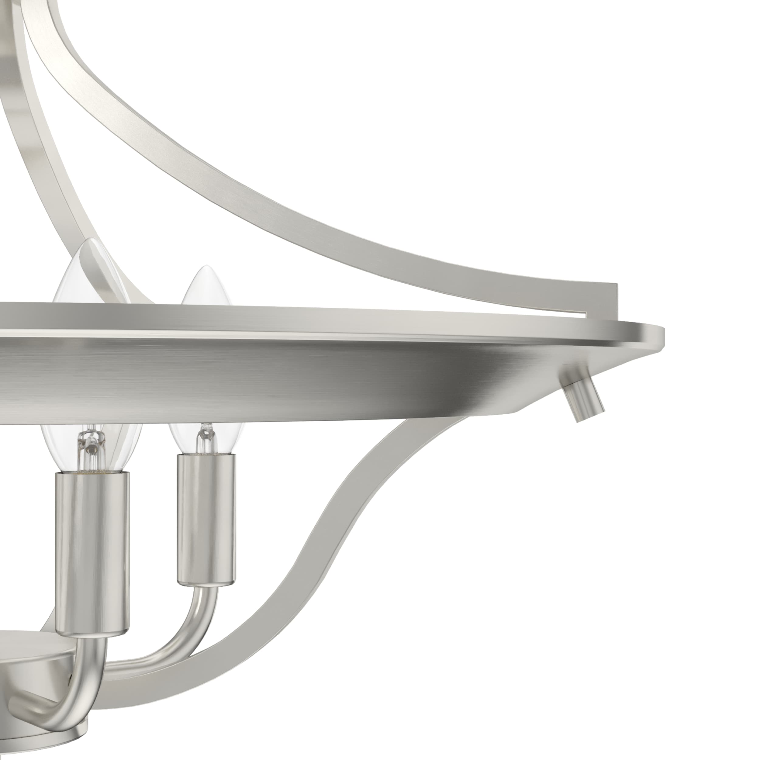Perch Point Brushed Nickel 4-Light LED Semi-Flush Mount