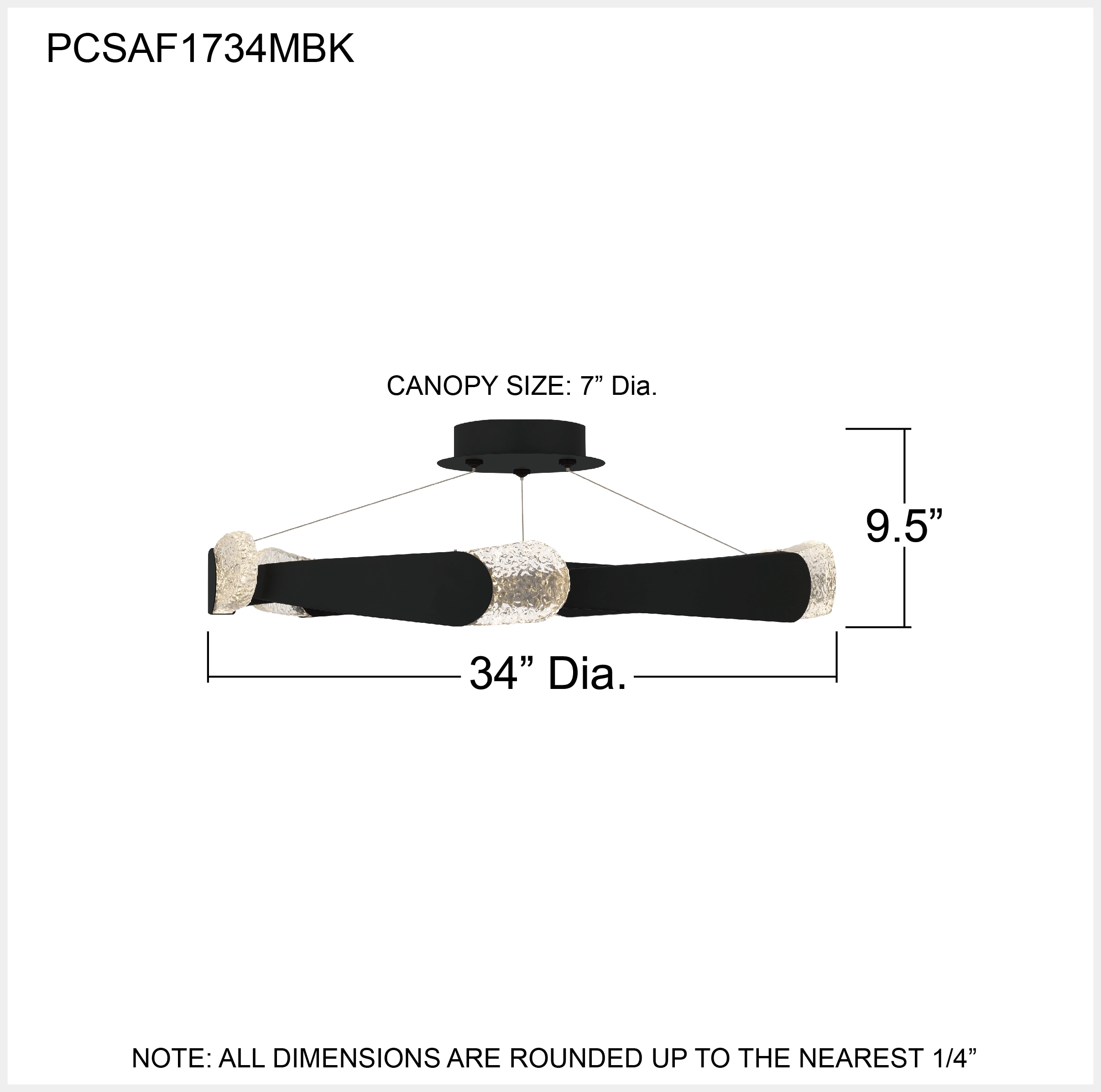 Quoizel PCSAF1734MBK flushmounts - View #5