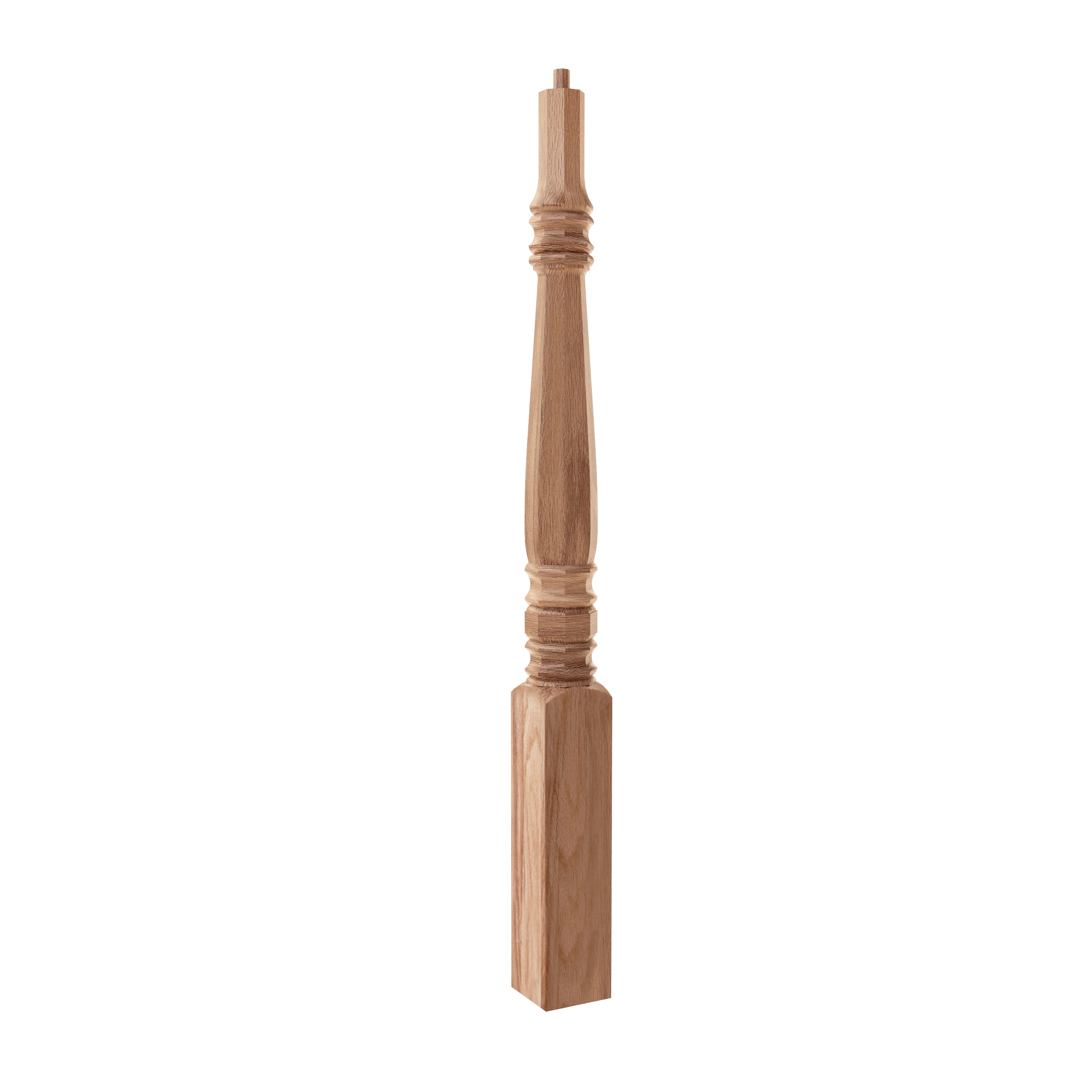 Crown Heritage 44142708 Hampton 3.5-in x 43-in Unfinished Red oak Universal Stair Newel Post