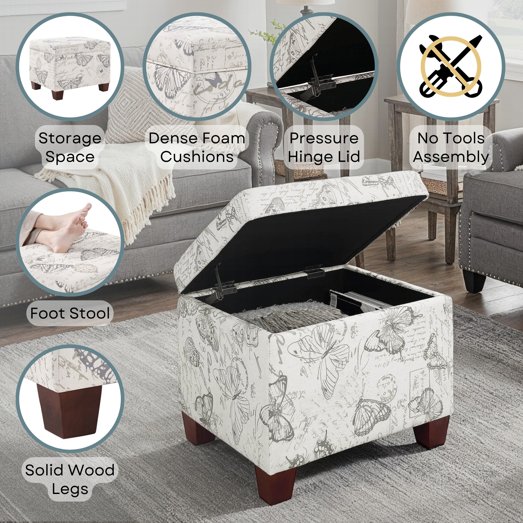 Convenience Concepts R9-235 Indoor-Ottomans - View #4