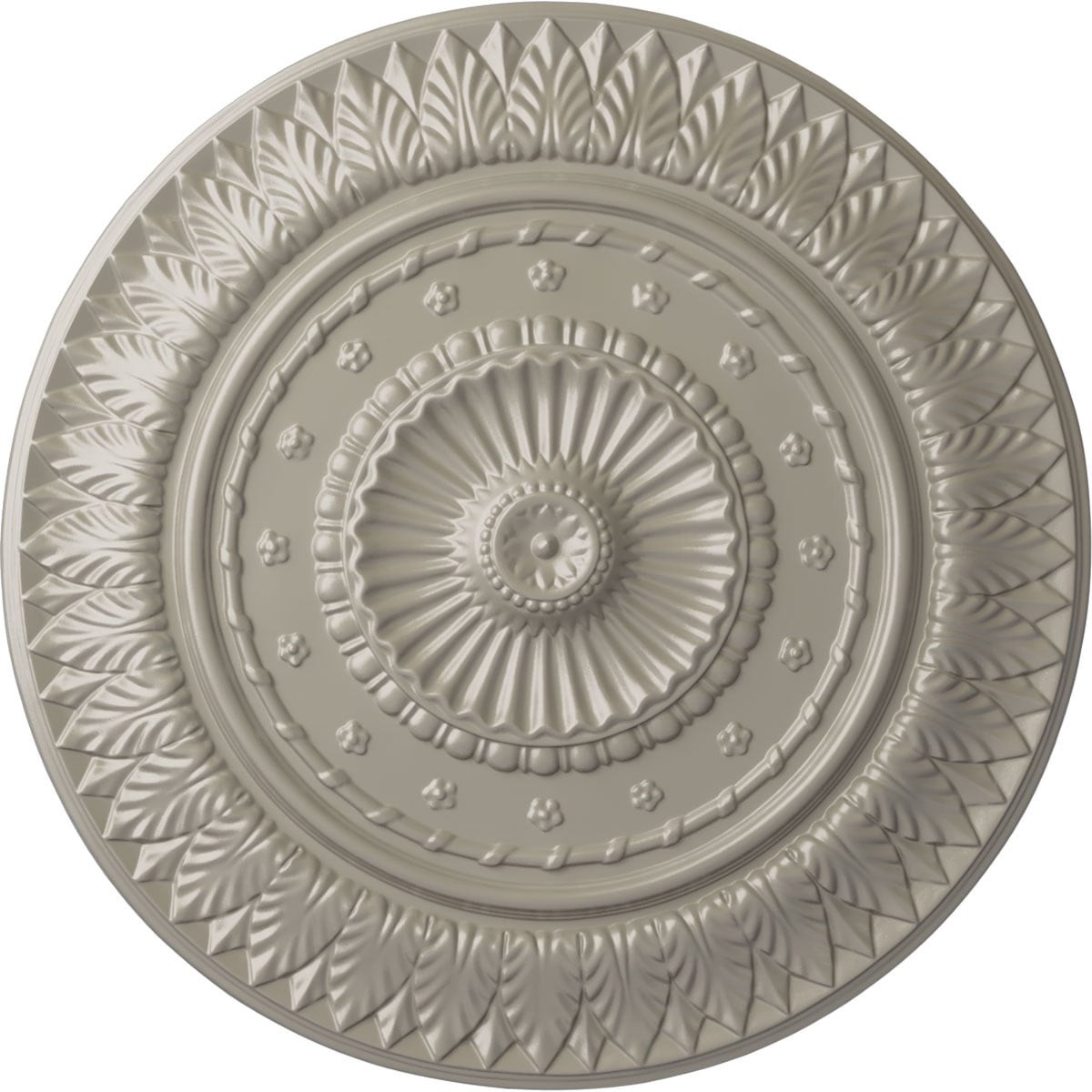Ekena Millwork CM26CSPWS Christopher 26.625-in W x 26.625-in L Painted Pearl White Polyurethane Whole Ceiling Medallion