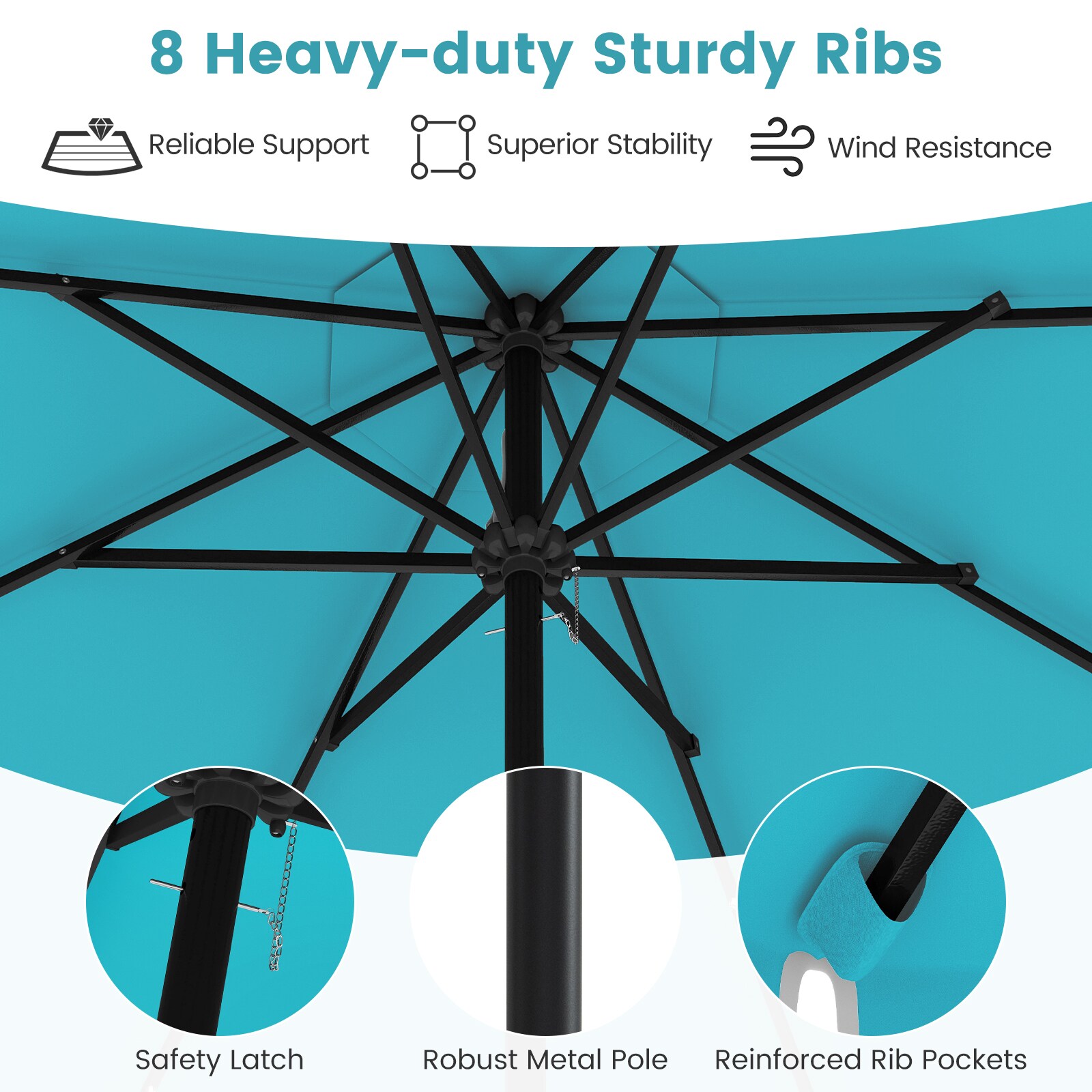 Volenca VOL-D145BM Beach-Umbrellas - View #5