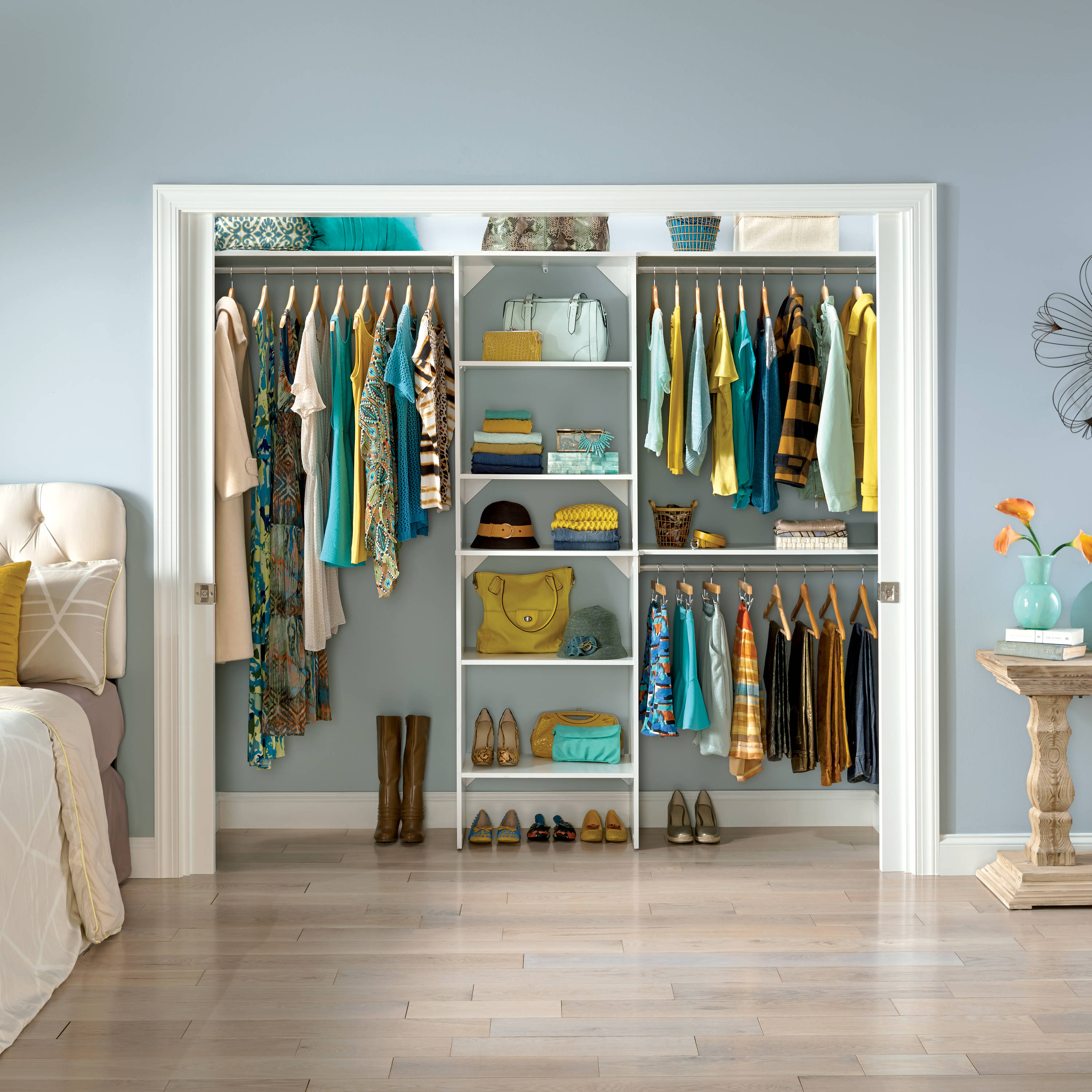 ClosetMaid BrightWood 48-in W x 14-in D White Solid Shelving Wood Closet Shelf (1 Shelf)