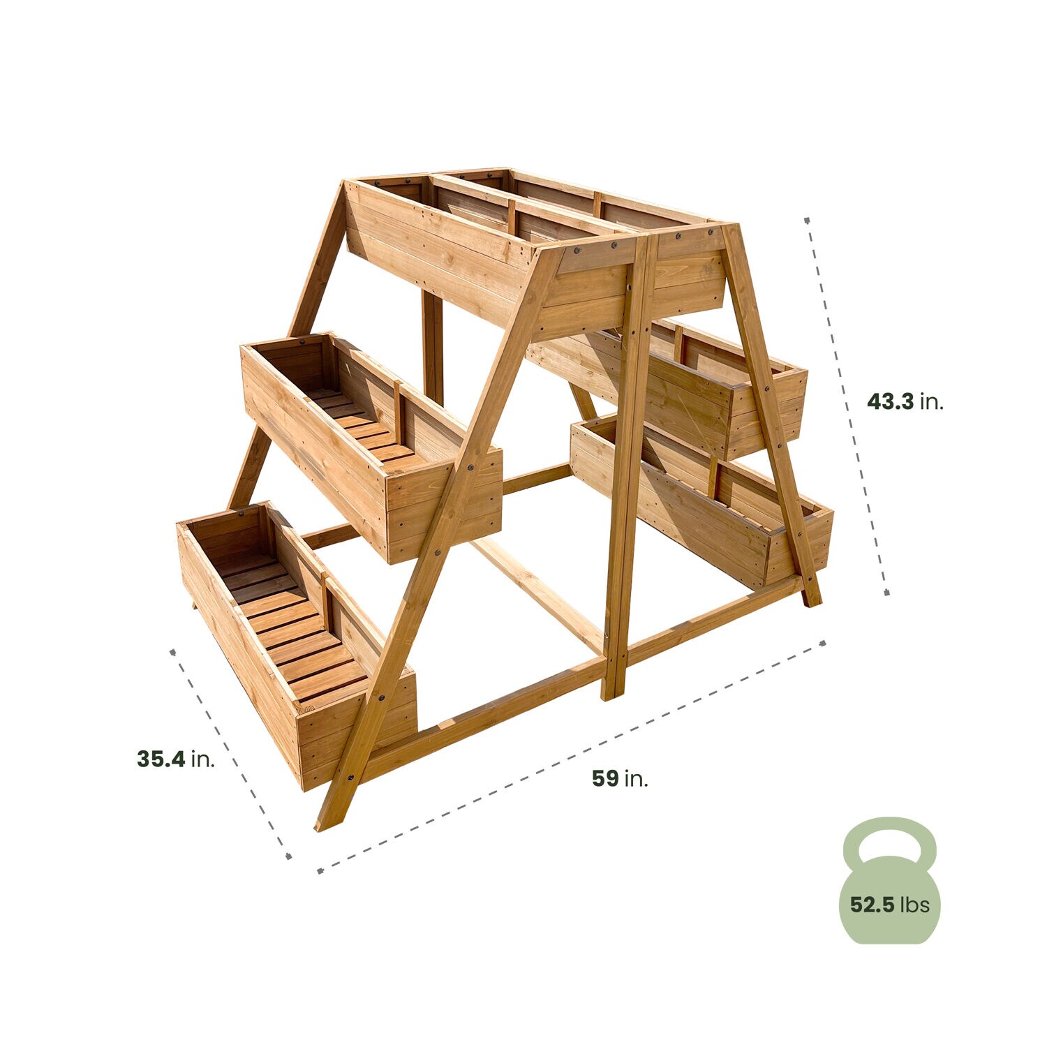 Hanover HANPL0101-BRN Raised-Planter-Boxes - View #2