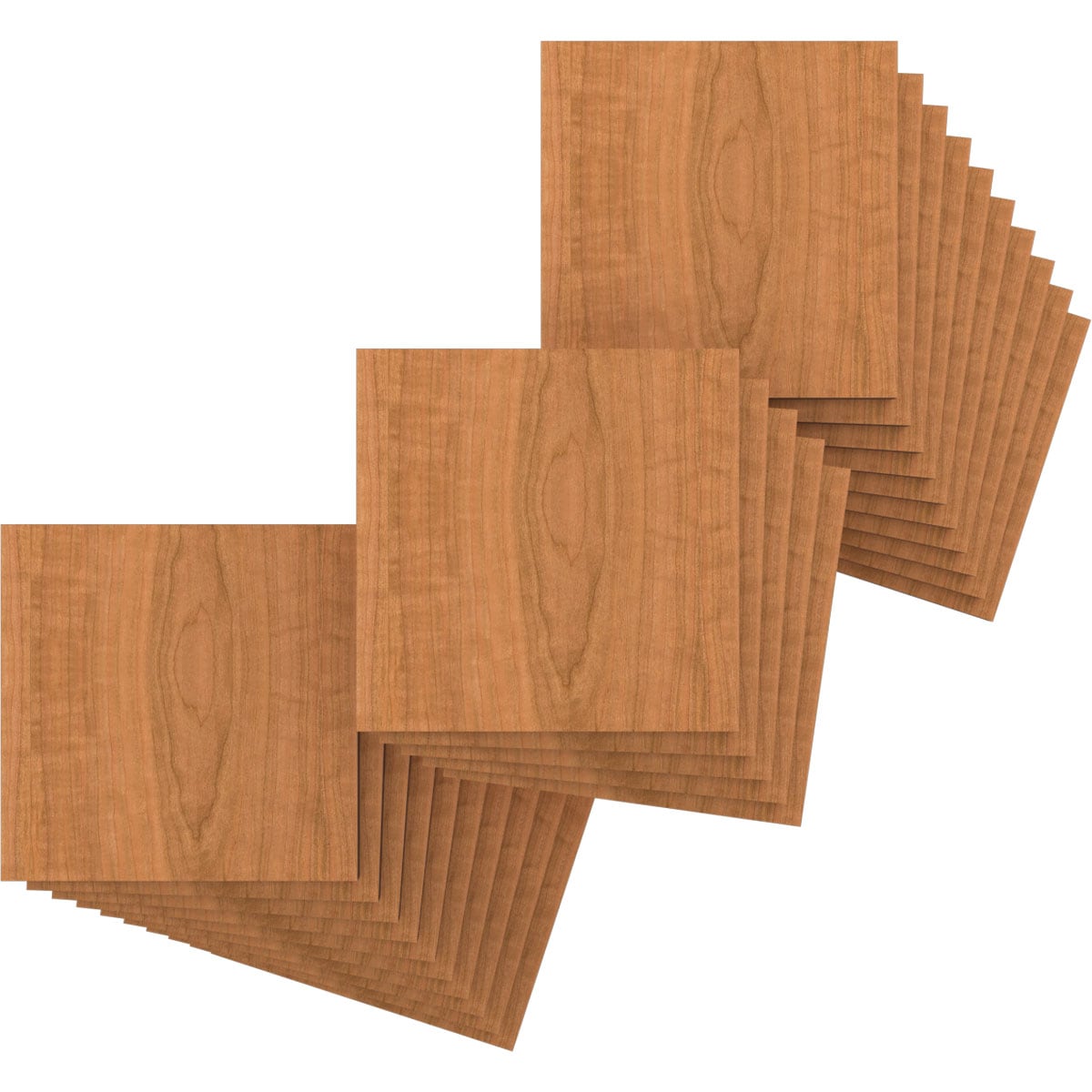 Ekena Millwork HBW08X08X375DCH 7-3/4-in x 7-3/4-in Smooth Paintable/Stainable Wood Wall Panel ( 25 -Pack, Covers 0.42-sq ft )