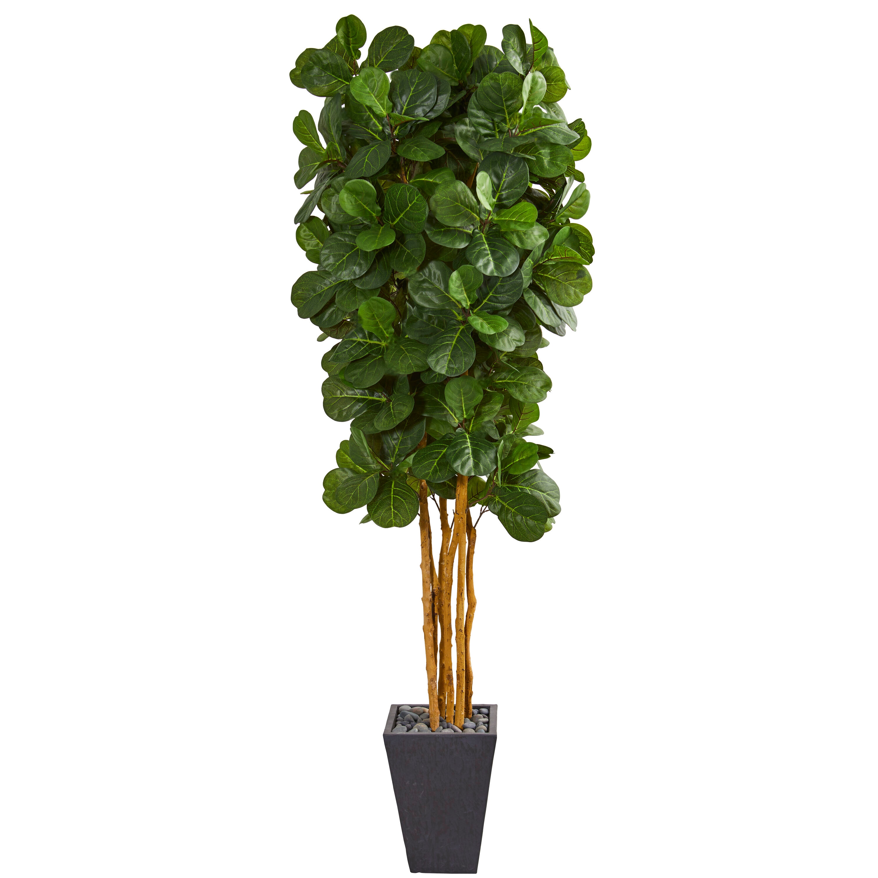  Fiddle Leaf Artificial Tree in Slate Planter