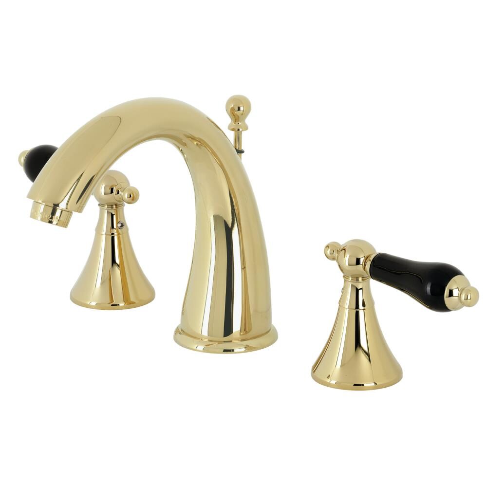 Kingston Brass Duchess Polished Brass Widespread 2 Handle Bathroom Sink Faucet With Drain In The 0409