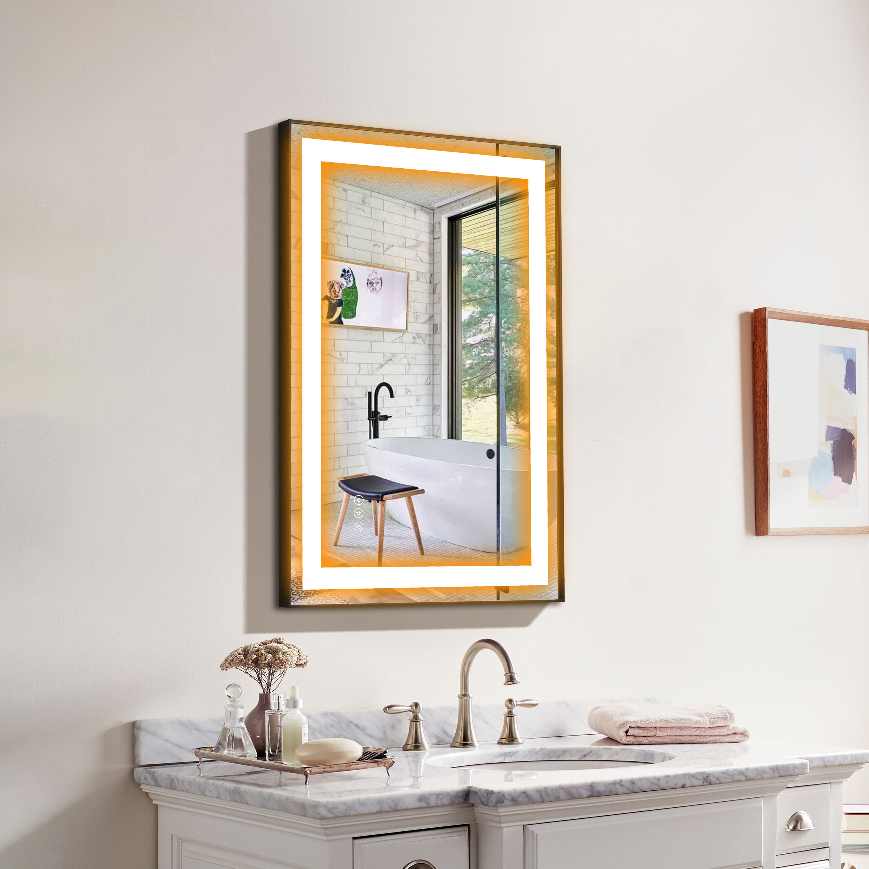 Forclover HE-31MK3624 Framed-Bath-Mirrors - View #3