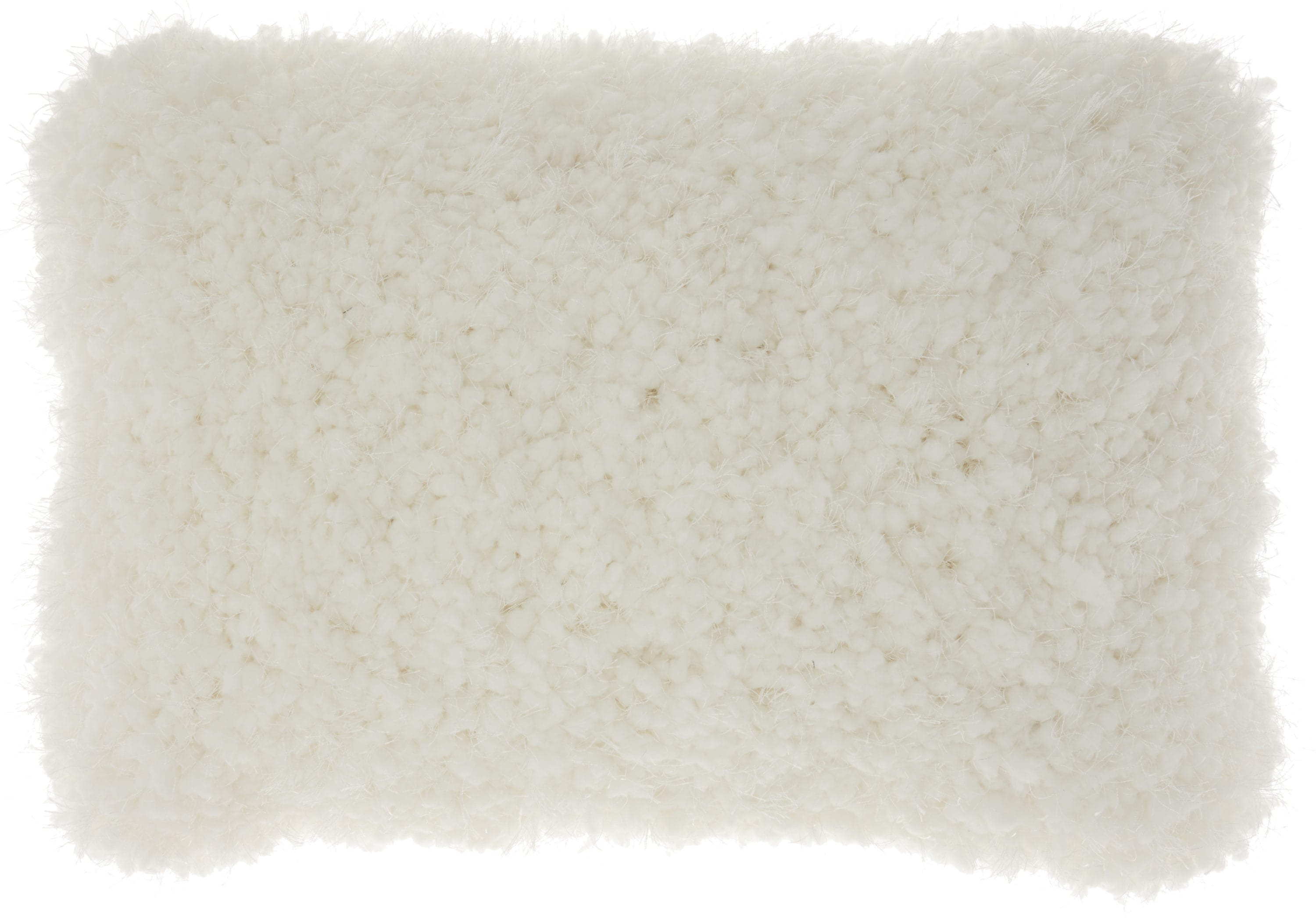 Mina Victory 798019058173 Shag 20-in x 14-in White Rectangular Indoor Decorative Pillow
