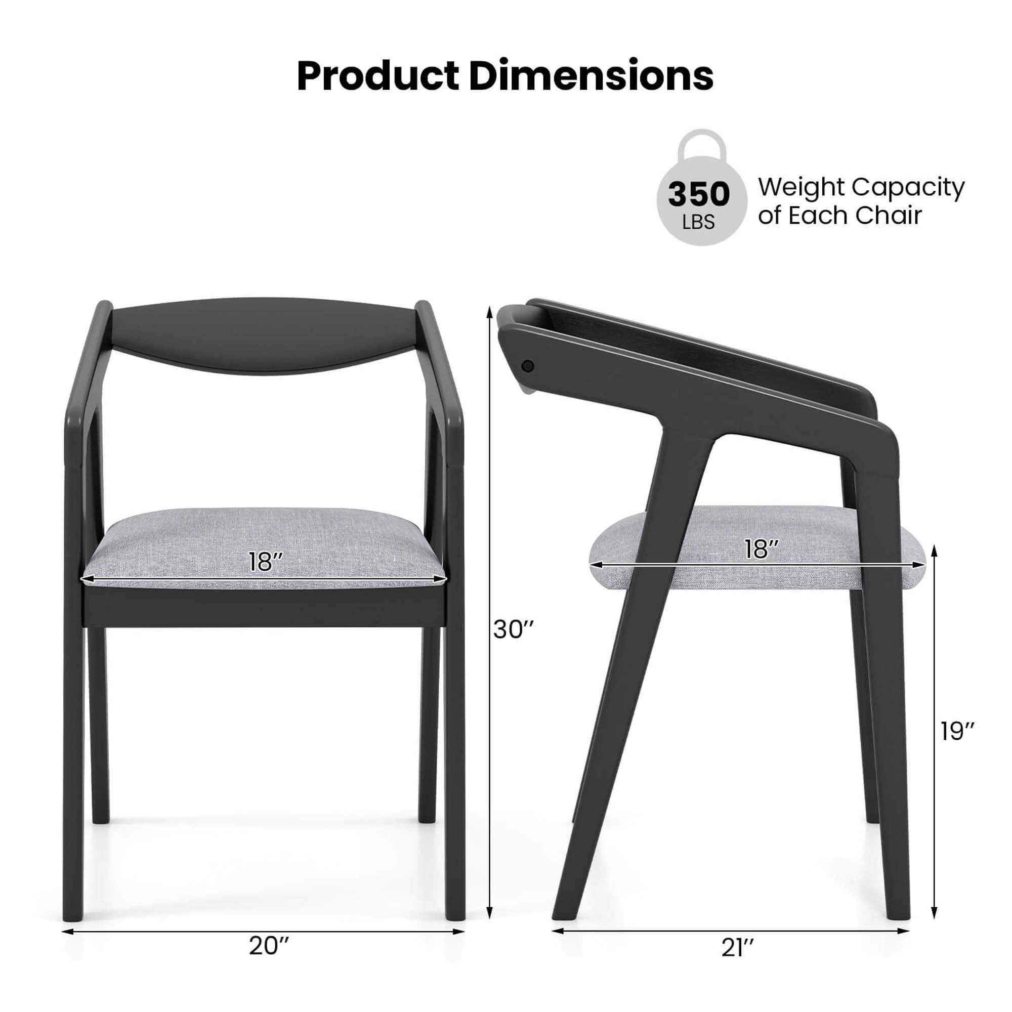 Costway HCST04453 Dining-Chairs - View #2