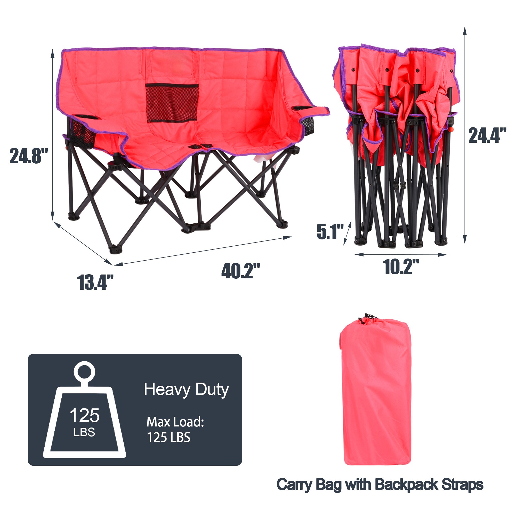 Clihome CL-CCAC2420XPK1 Beach-Camping-Chairs - View #4