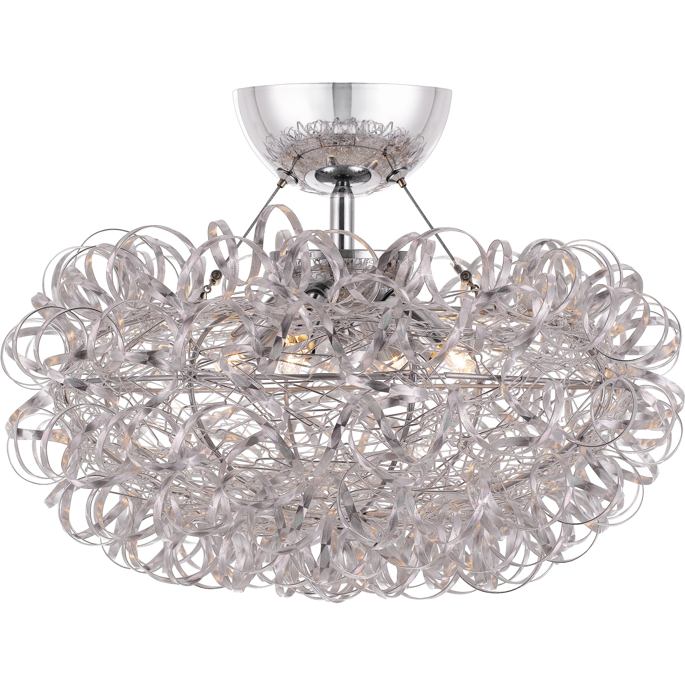 Quoizel Pageant 4 Light 1575 In Polished Chrome Semi Flush Mount Light At 2086