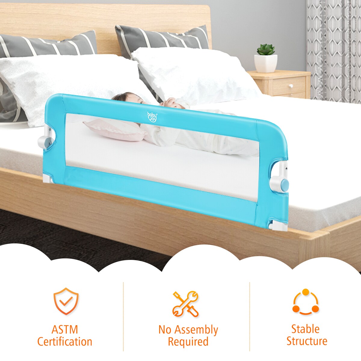 Goplus BB5524BL Bed-Rails - View #4