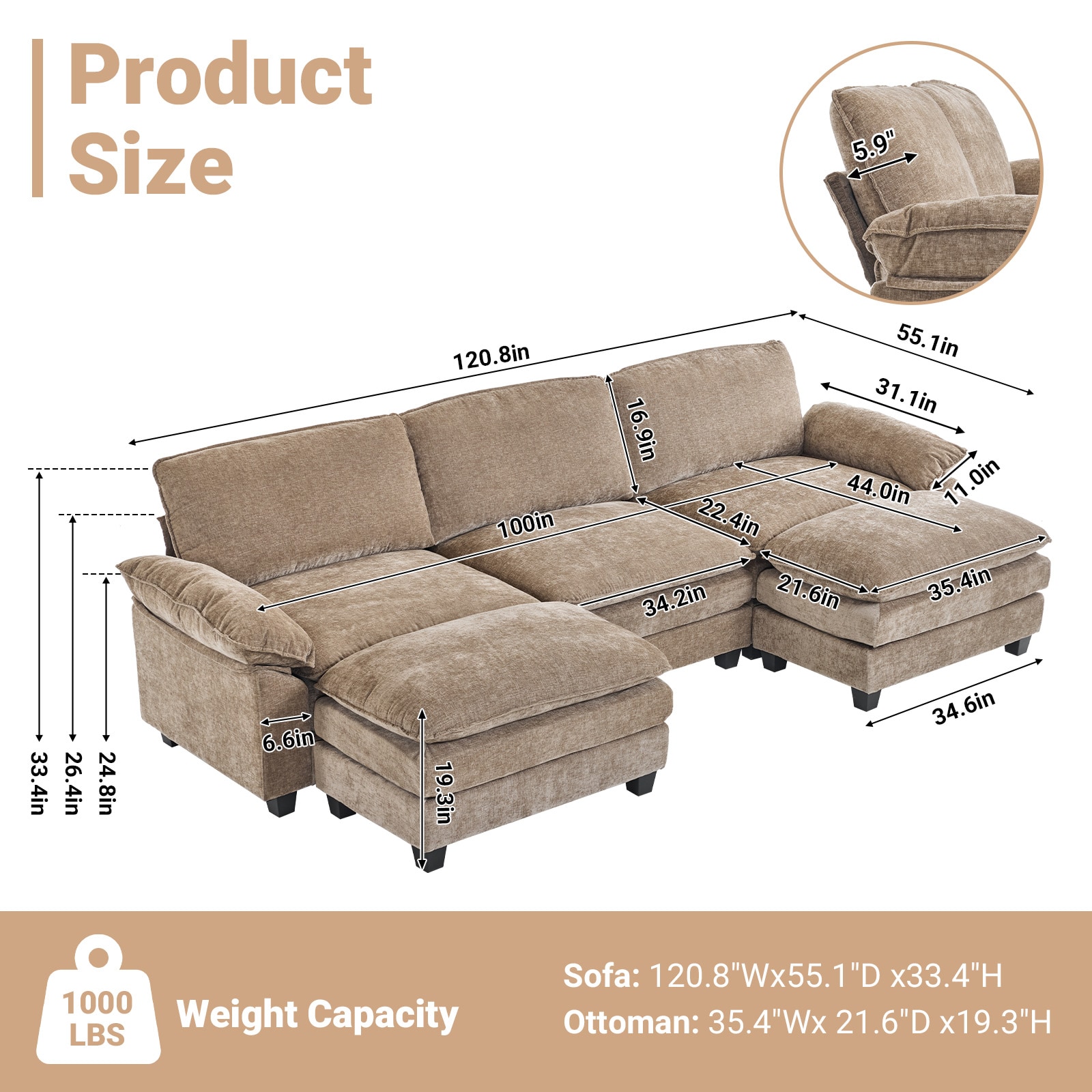 Outopee LO2G98000367X2+68 Sofas-Loveseats - View #2