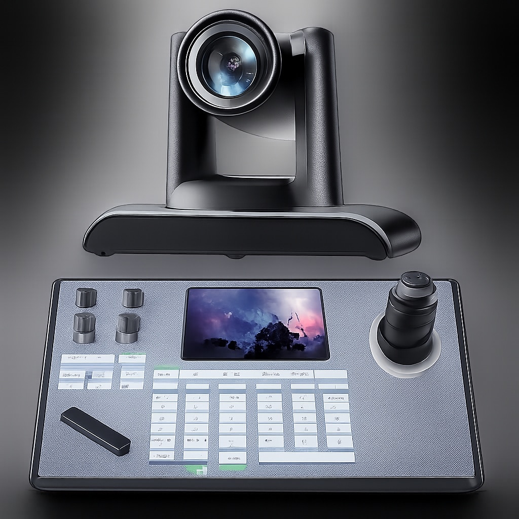 Aoibox  20X Optical Zoom AI Auto Tracking PTZ Camera with HDMI USB3 0 LAN PoE and 5 in LCD Joystick Controller