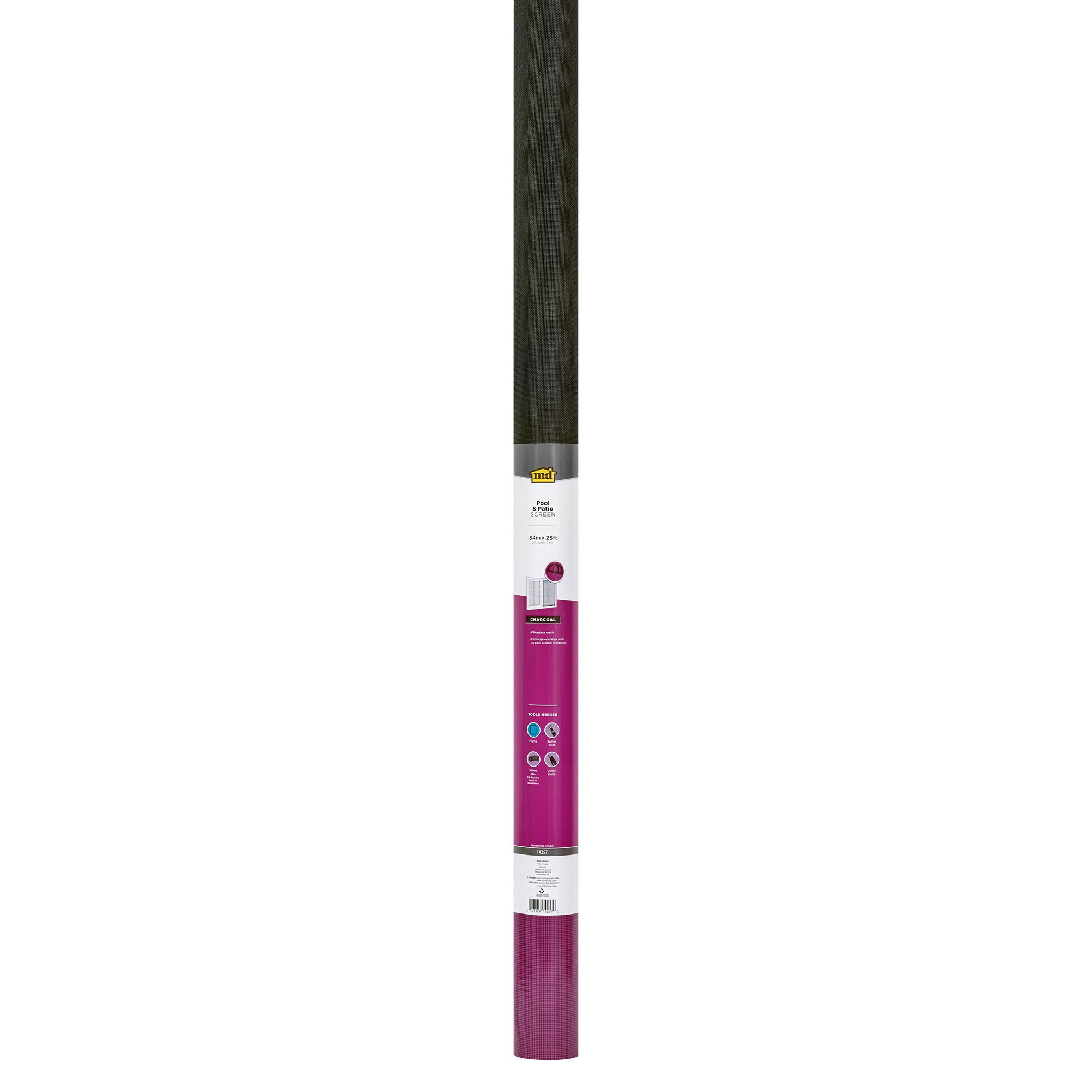 M-D 14257 7-ft x 25-ft Charcoal Fiberglass Screen mesh