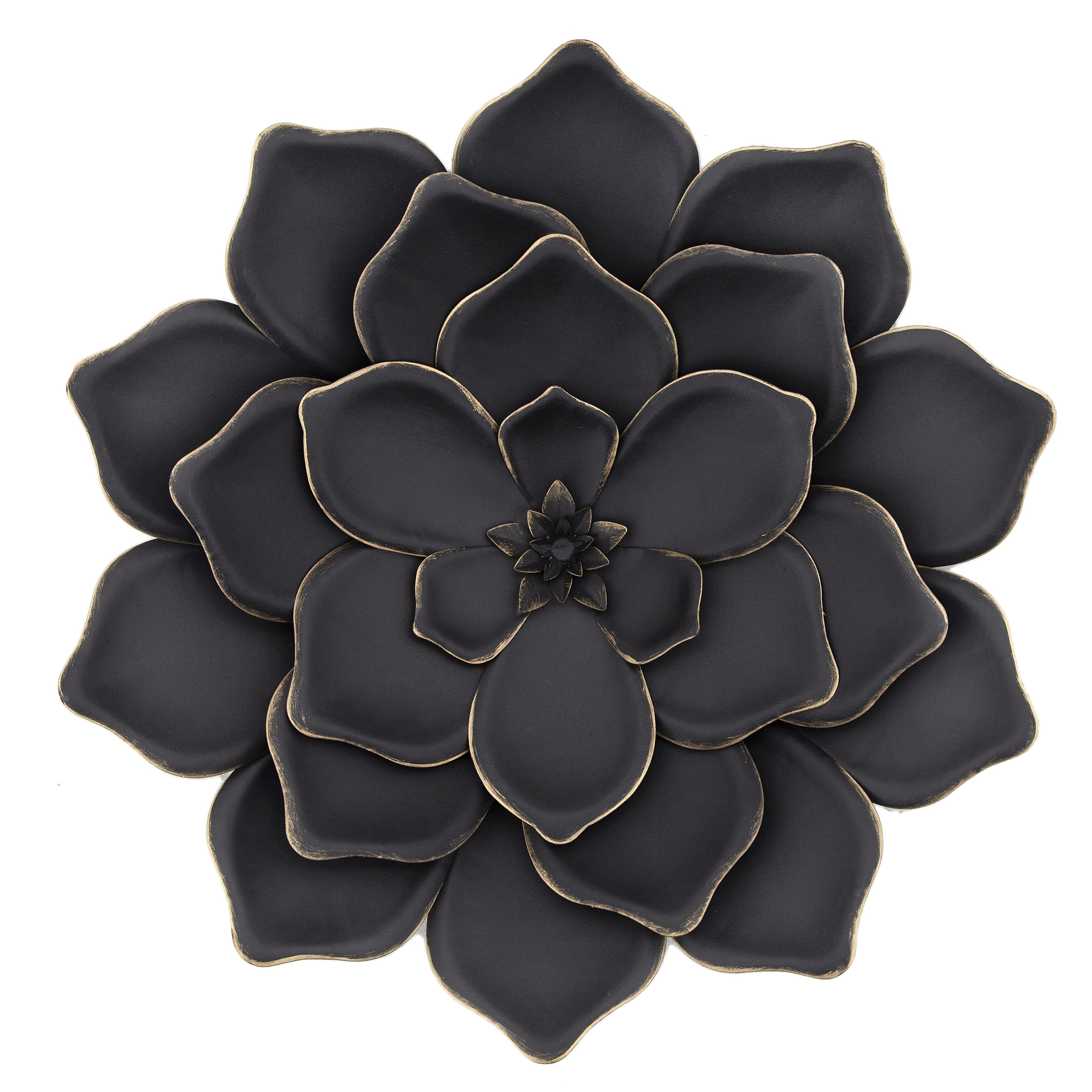 Sagebrook Home 15808-01 20-in W x 4-in H Metal Floral and Botanical Floral Wall Accent