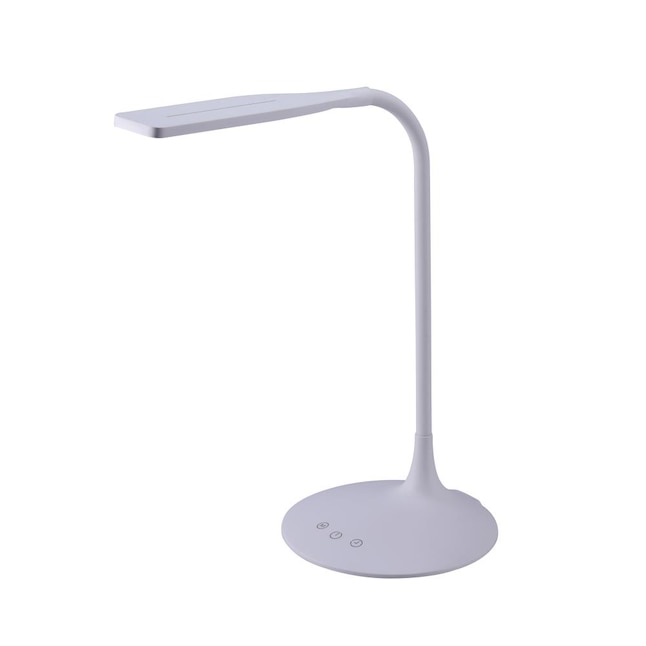 BLACK+DECKER Pure Optics 13-in Adjustable White Touch Desk Lamp with ...