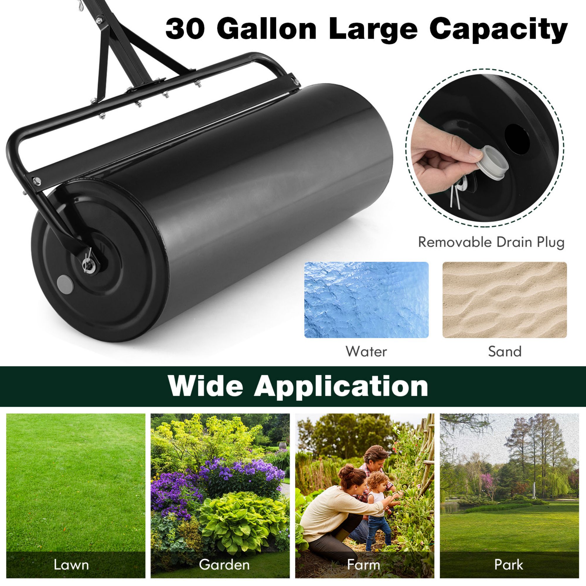 Poinic CWZP4009DK Tow-Behind-Lawn-Rollers - View #4