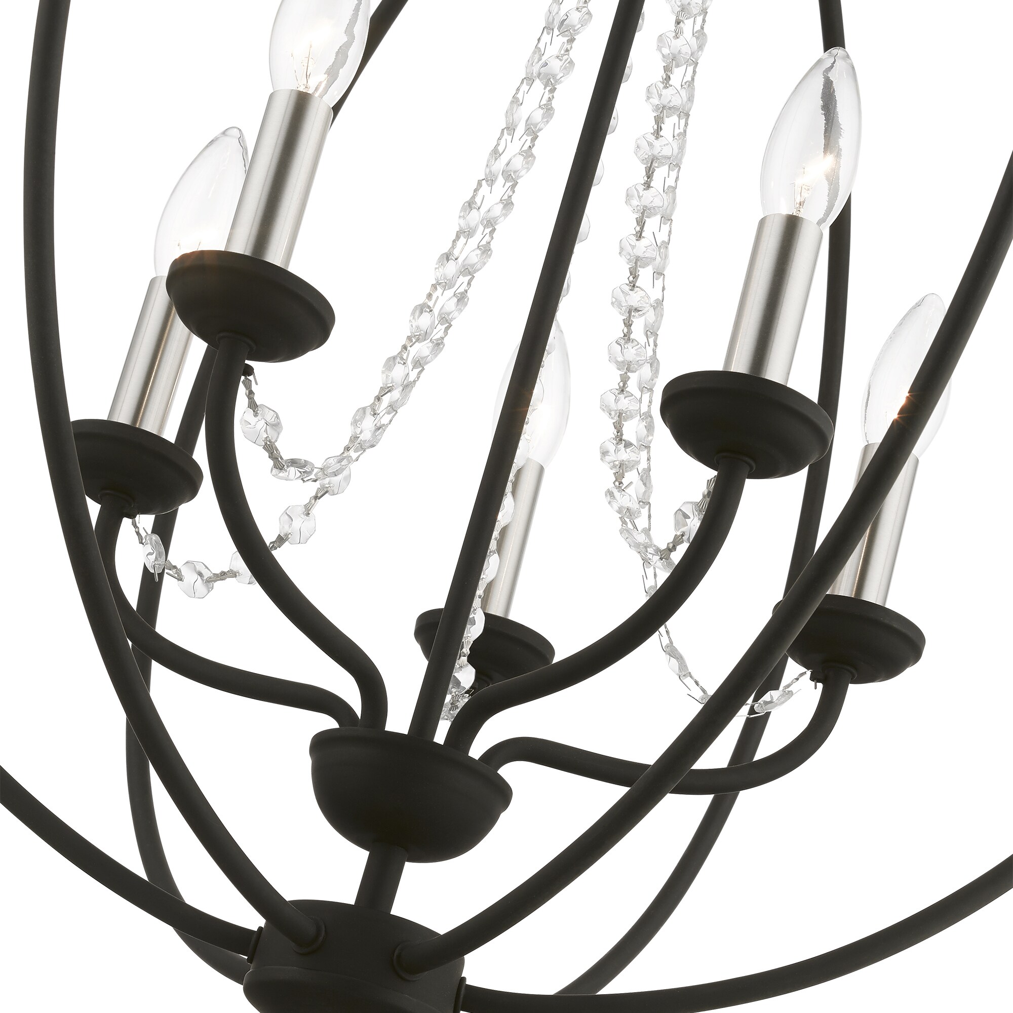 Livex Lighting Arabella 5-Light Matte Black Transitional Damp Rated ...