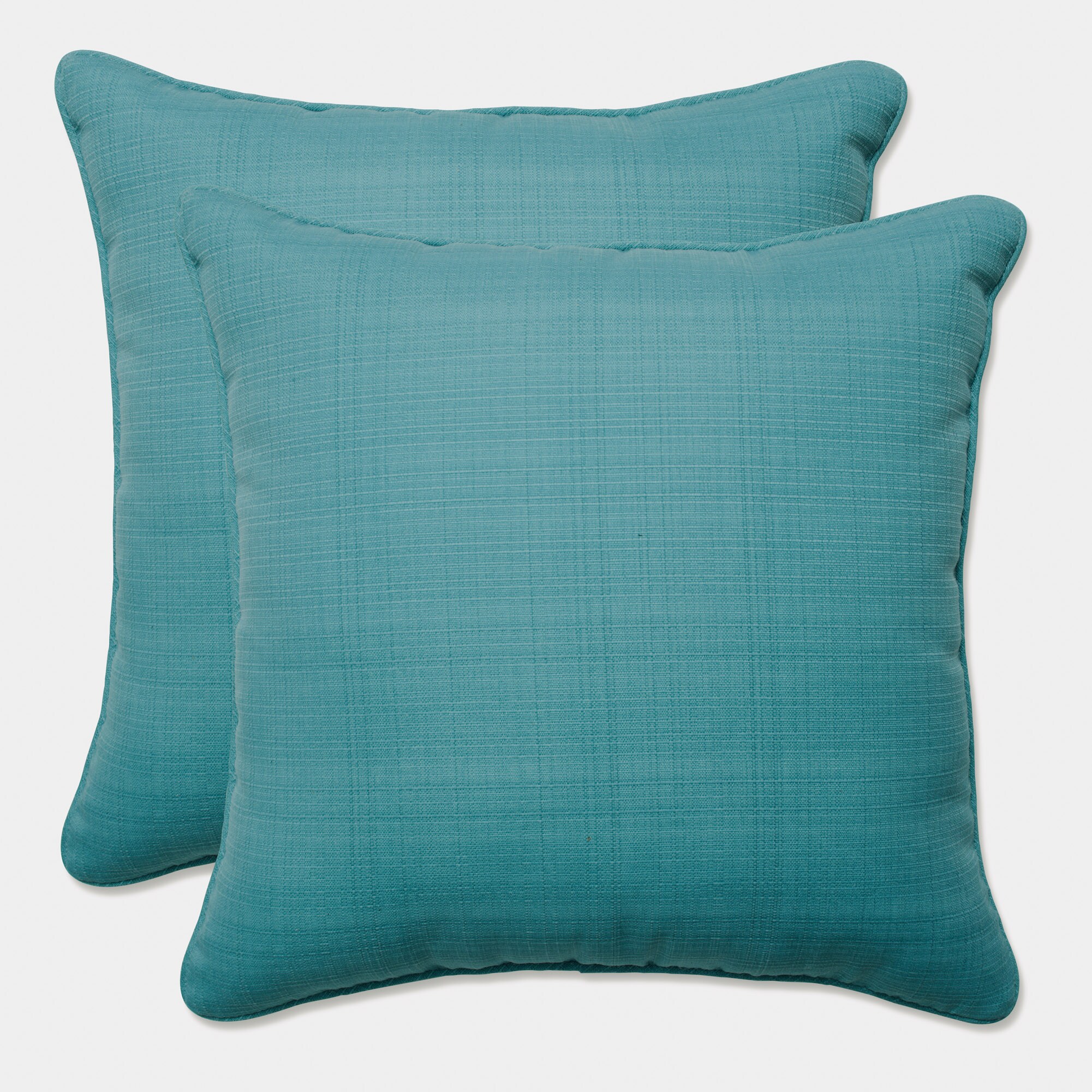 Pillow Perfect 686721 Forsyth Pool 16.5-inch Throw Pillow (Set of 2) 2-Pack Graphic Print Blue Square Throw Pillow