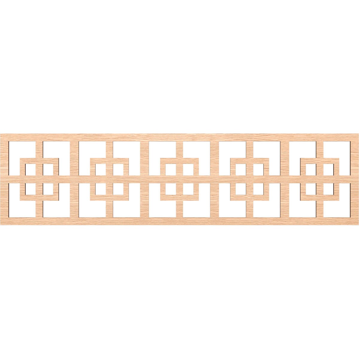 Ekena Millwork MLDA12X47CMBRO Cambridge Fretwork Flat Trim 13-in x 3.92-ft Red Oak Brown Unfinished 2157234 Pierced Wall Panel Moulding