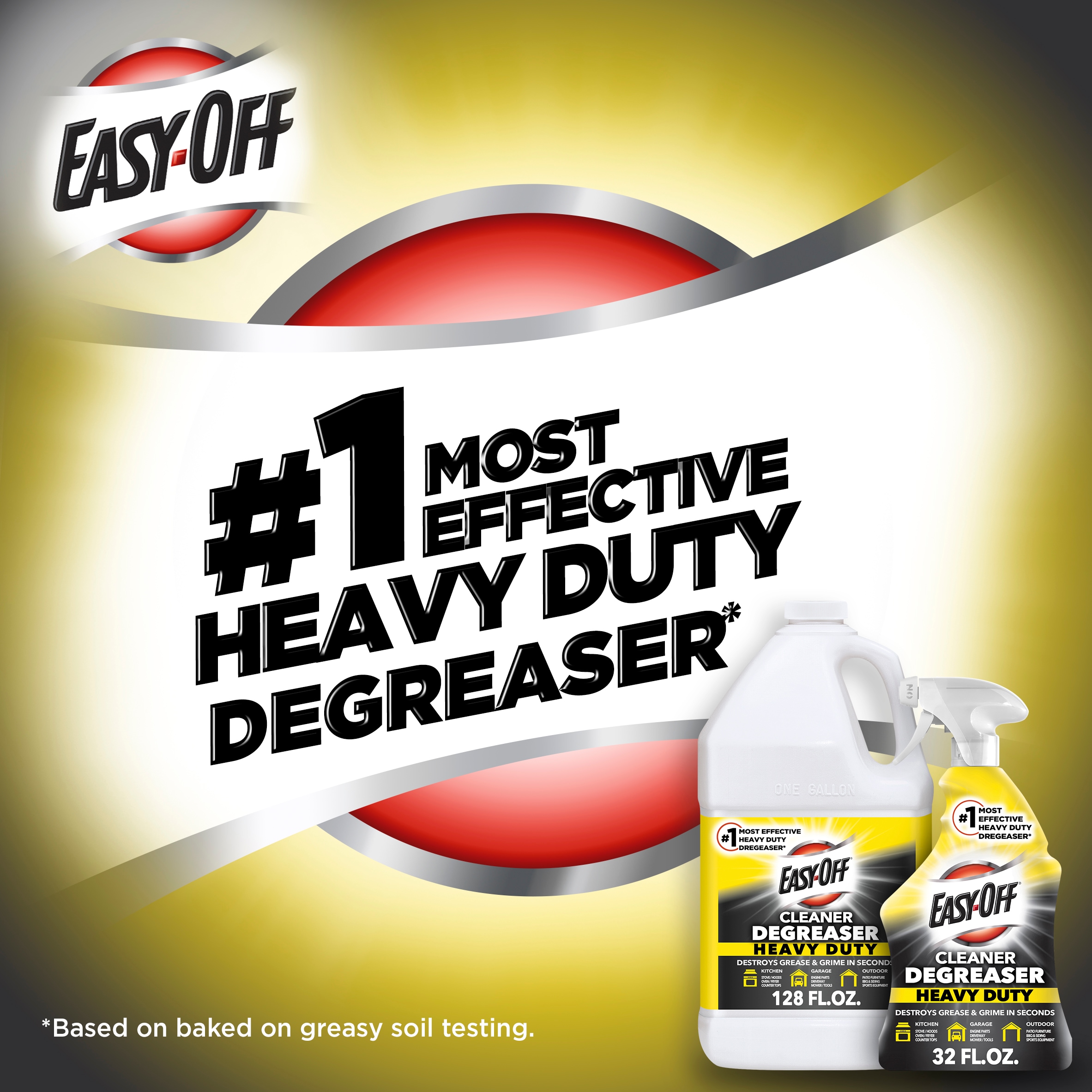 3 Easy Off Cleaner Degreaser Heavy Duty (32 Ounces Each)