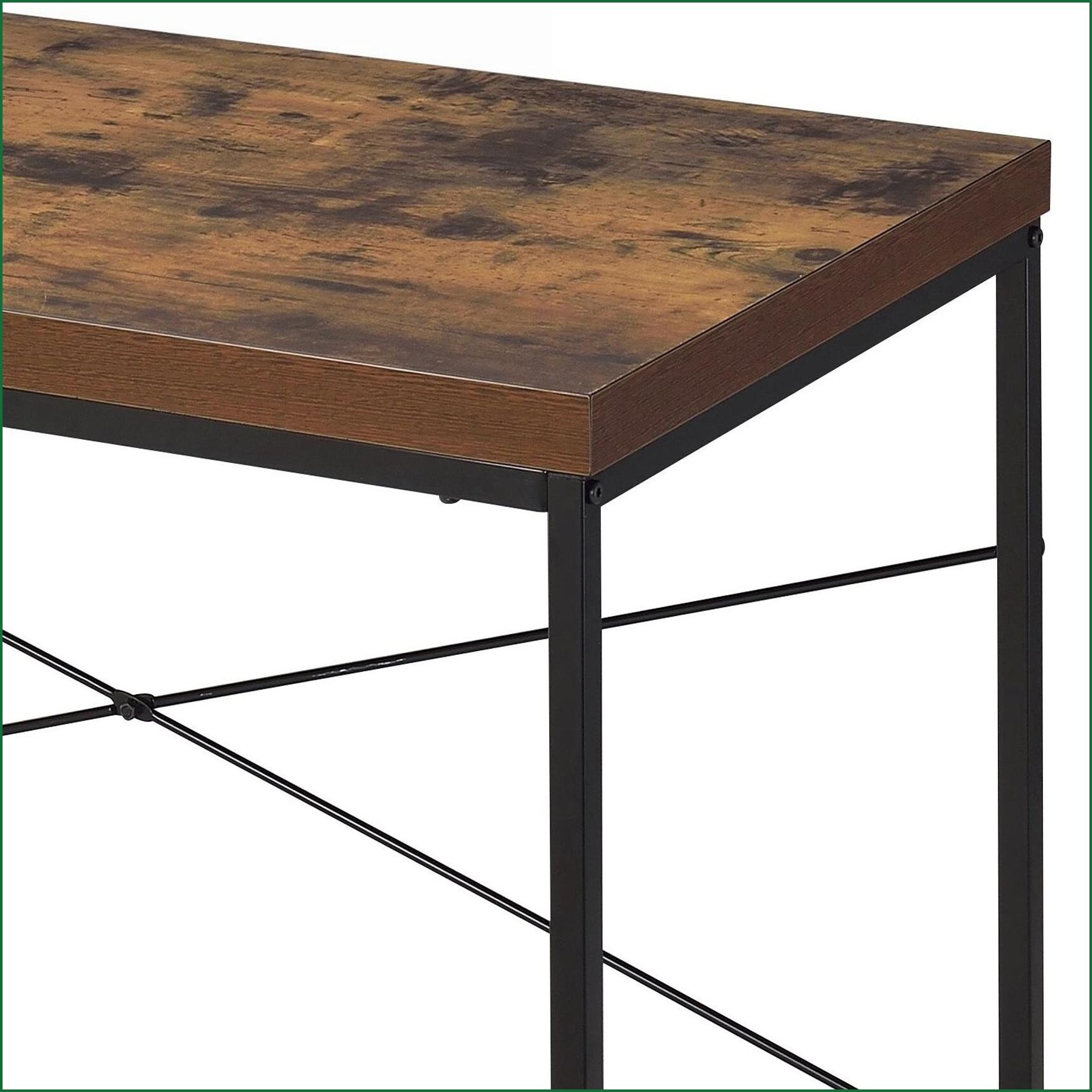 SunJet Desks 47.5inW Industrial Weathered Oak Black Writing Desk with ...