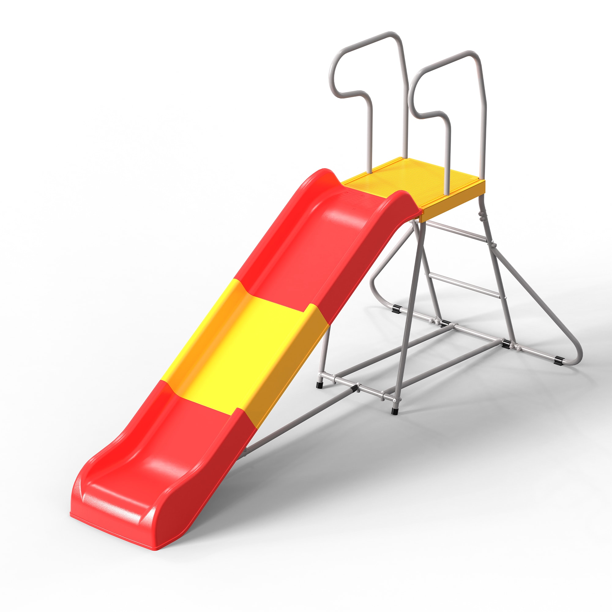 Boho Havens 2 in 1 Kids Climbing Slide for Ages 3 to 8 in White and Grey