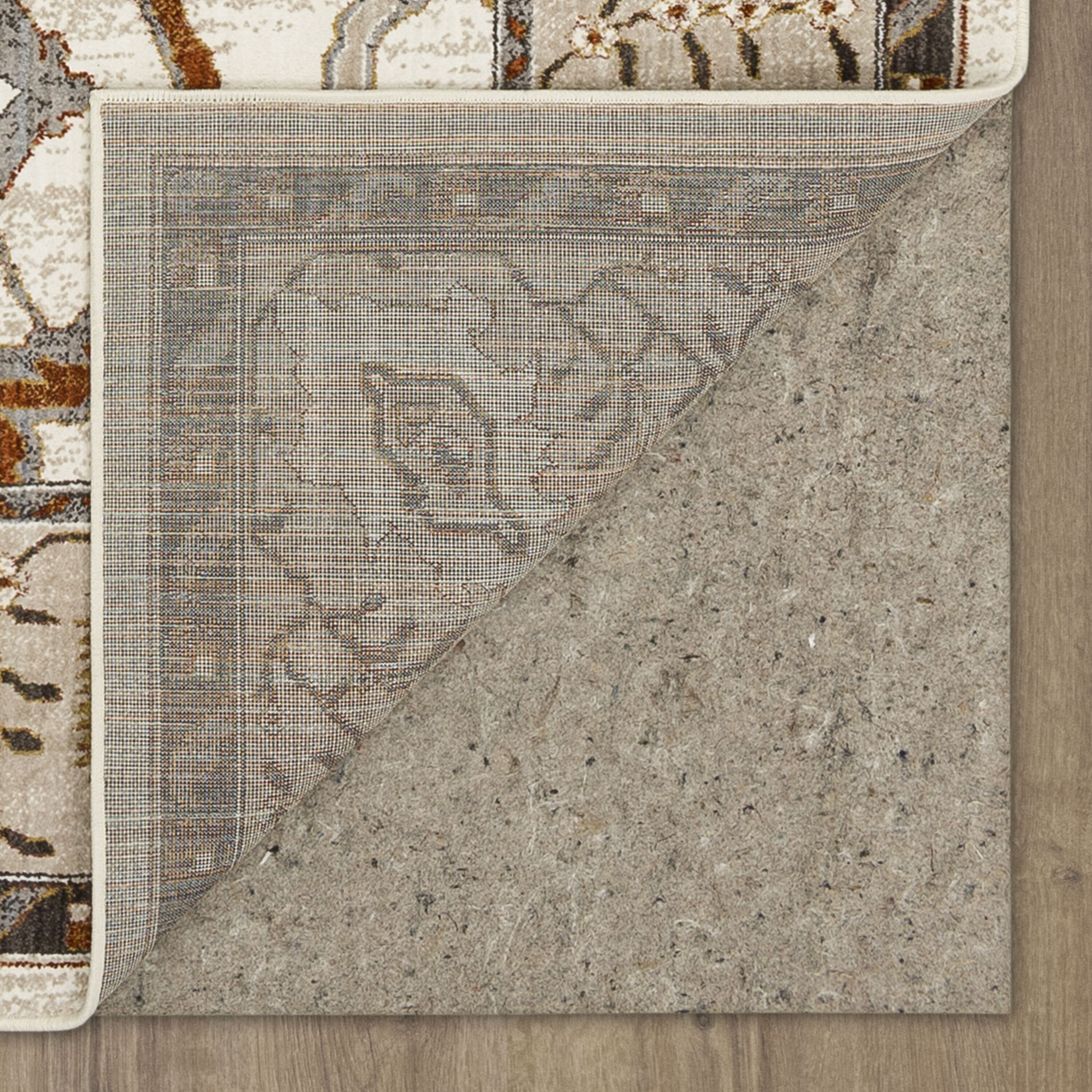 Gray Reversible Synthetic 9' x 12' Rectangular Area Rug