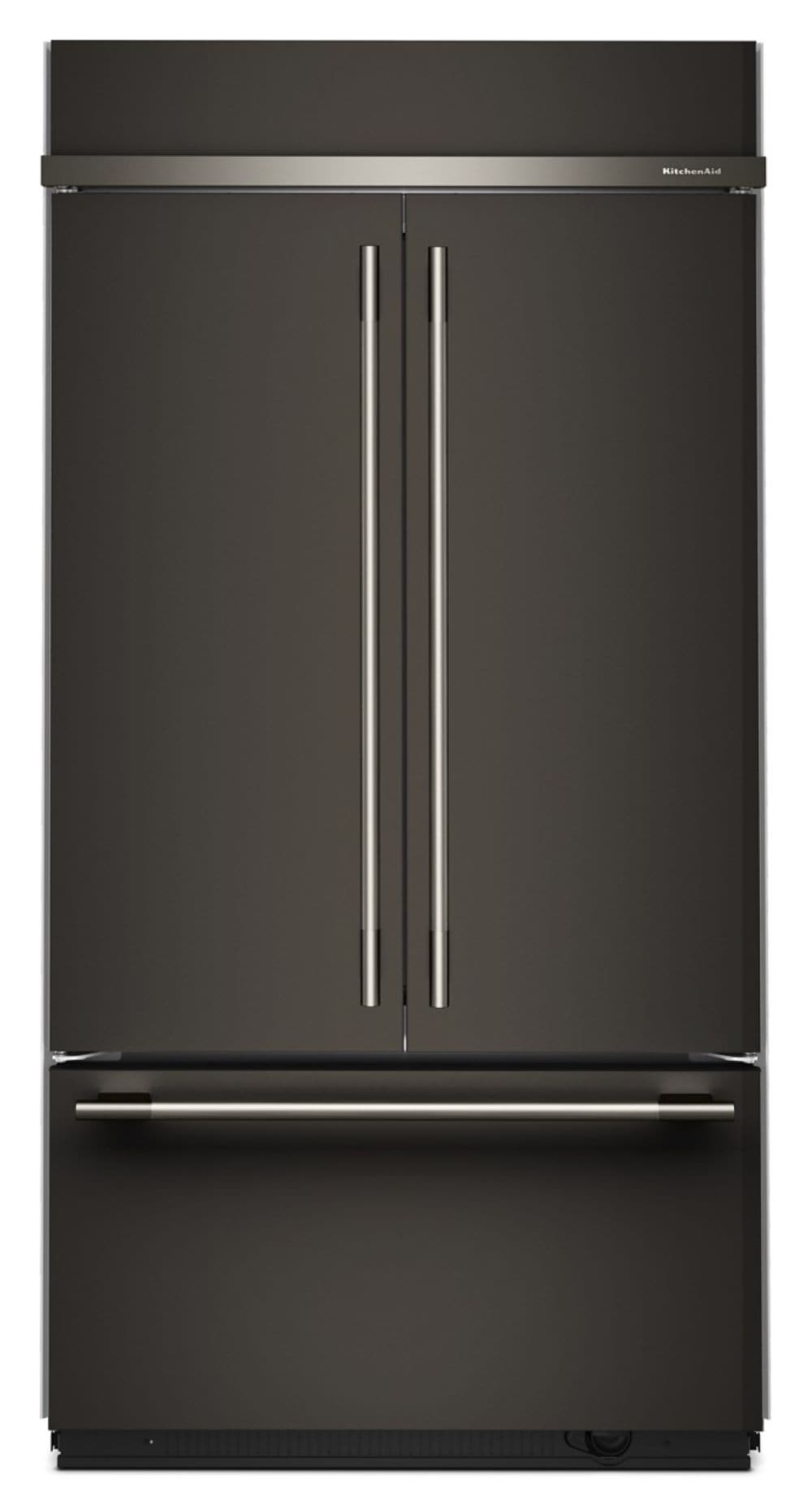 KitchenAid KBFN542SBE Standard-Depth 24.22-cu ft 3 -Door 42-in Wide Built-In French Door Refrigerator with Ice Maker ( Black Ore ) ENERGY STAR Certified