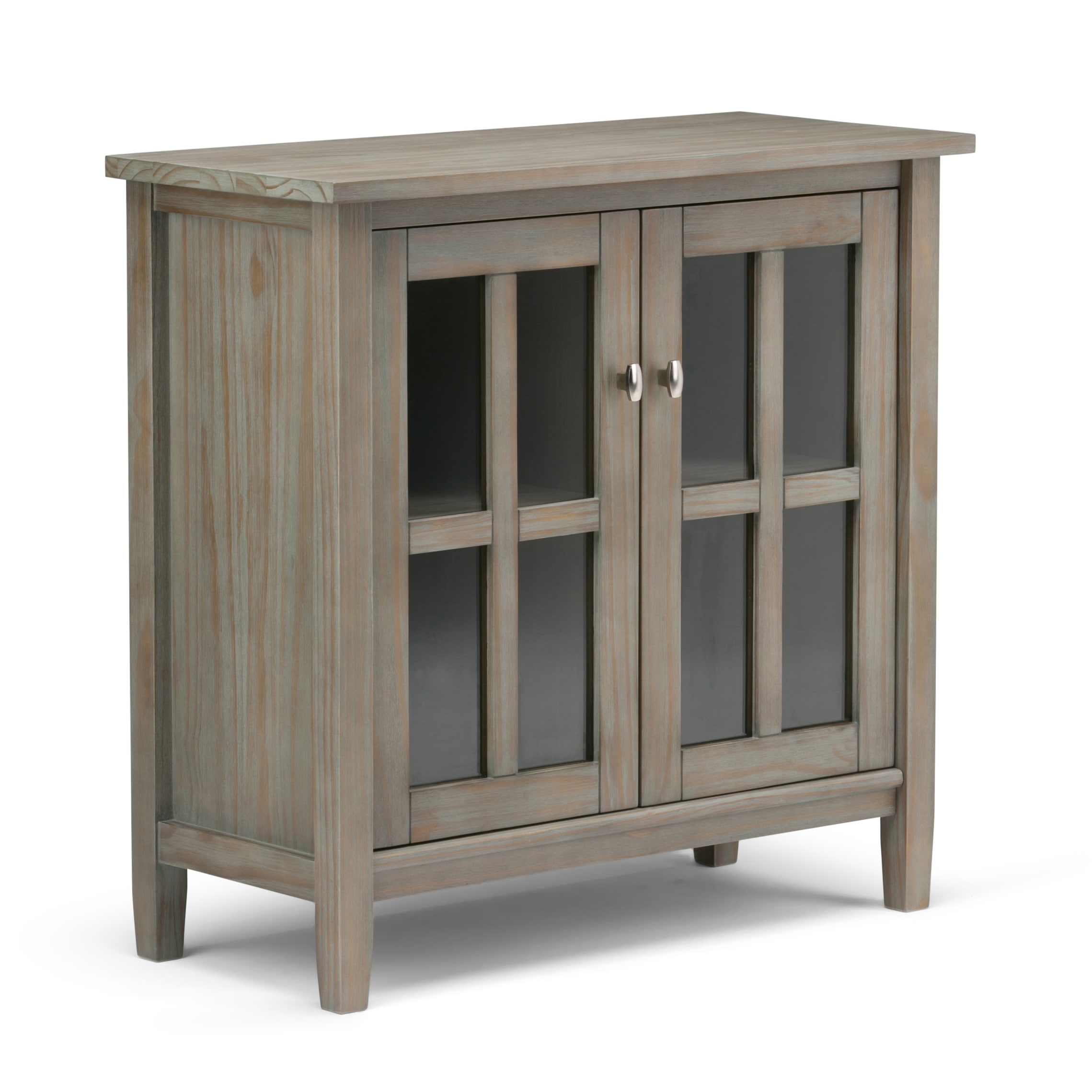 Simpli Home - Redmond Low Storage Cabinet - Rustic Natural Aged Brown