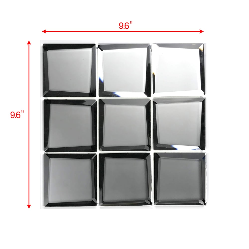 50 Pack Square Glass Mirror Tiles, 4 Inch Panels for Crafts, Centerpieces,  DIY Home Decor